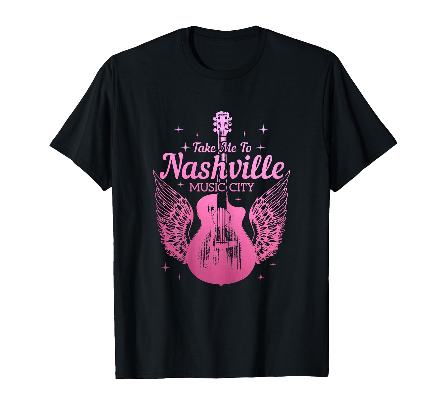 Nashville Guitar Wings Tennessee Vintage Country Music City T-Shirt