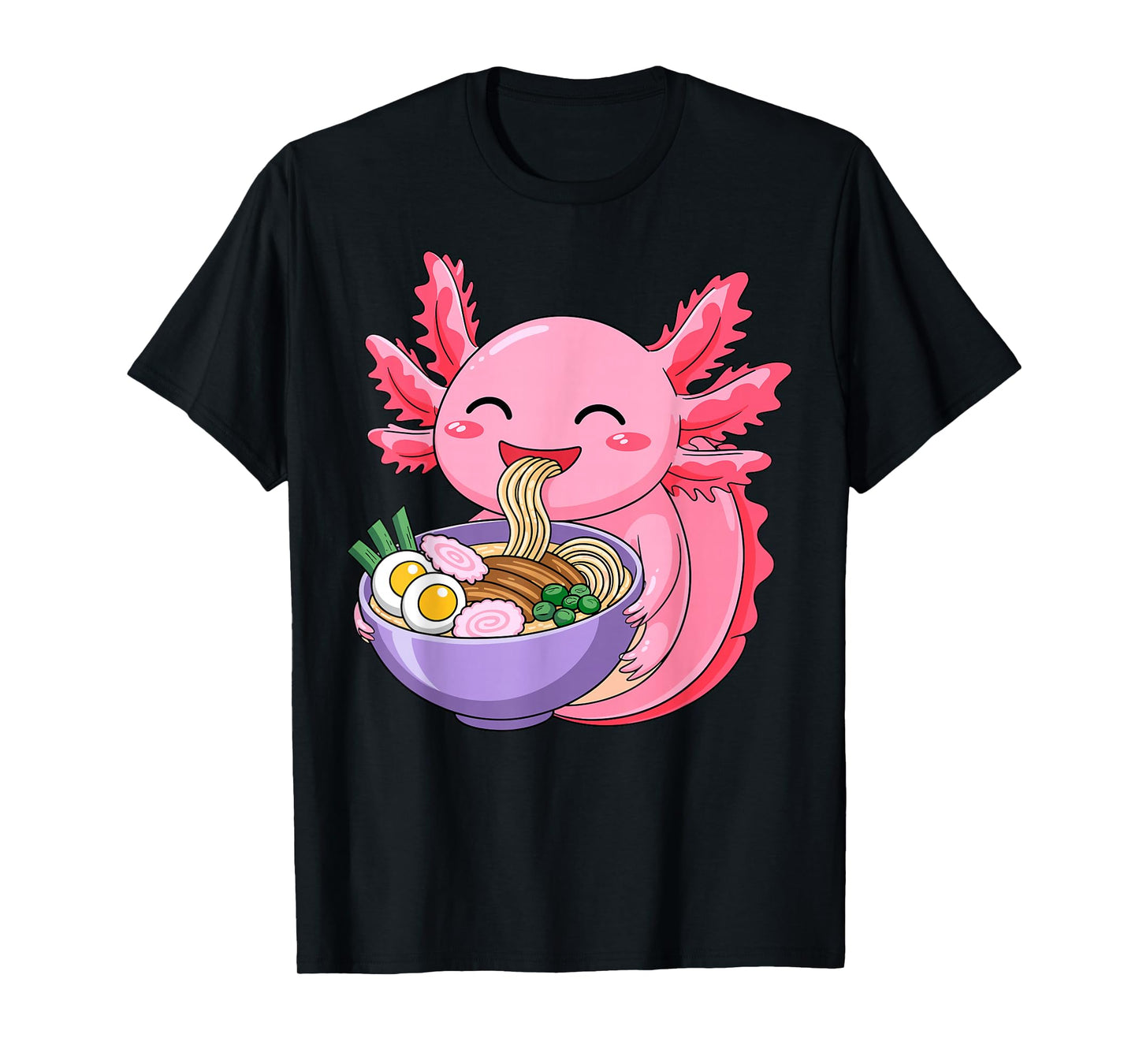 Cute Axolotl Ramen Lover Anime Noodle Tee Japanese Kawaii T-Shirt
