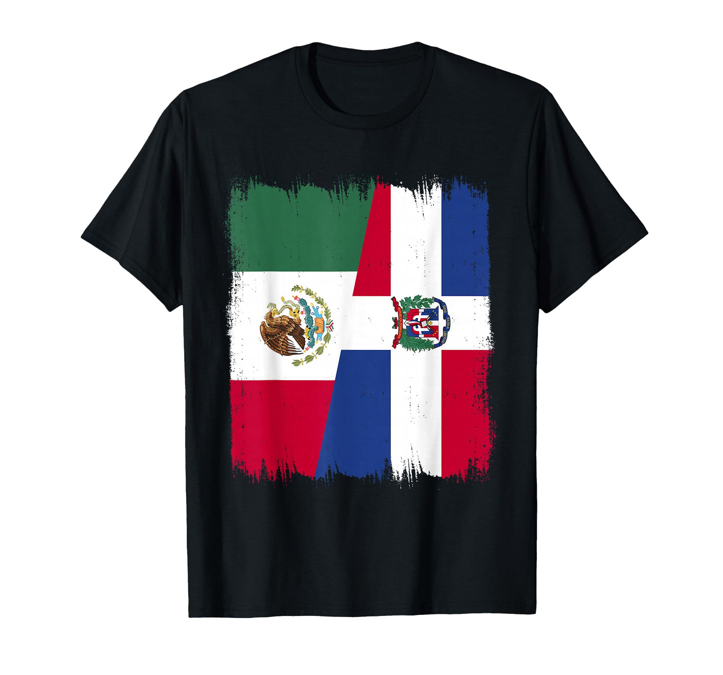 Mexico Dominican Republic Half Flag Mexican Dominican T-Shirt