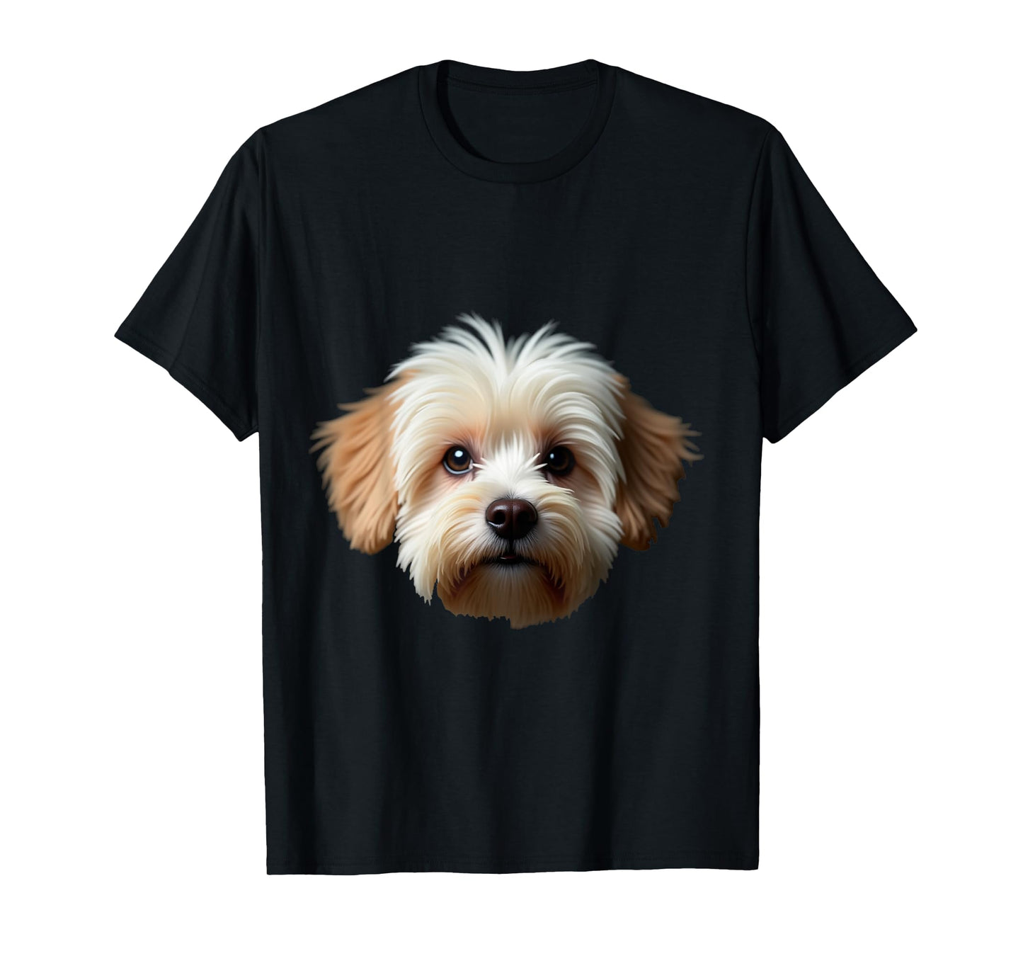 Black Havanese Dog Cuban Bichon Face T-Shirt