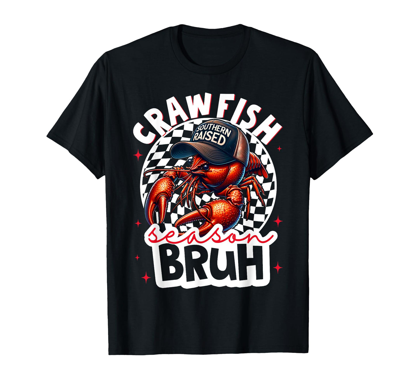 Crawfish Season Bruh Crawfish Hat Boy Funny Seafood Festival T-Shirt