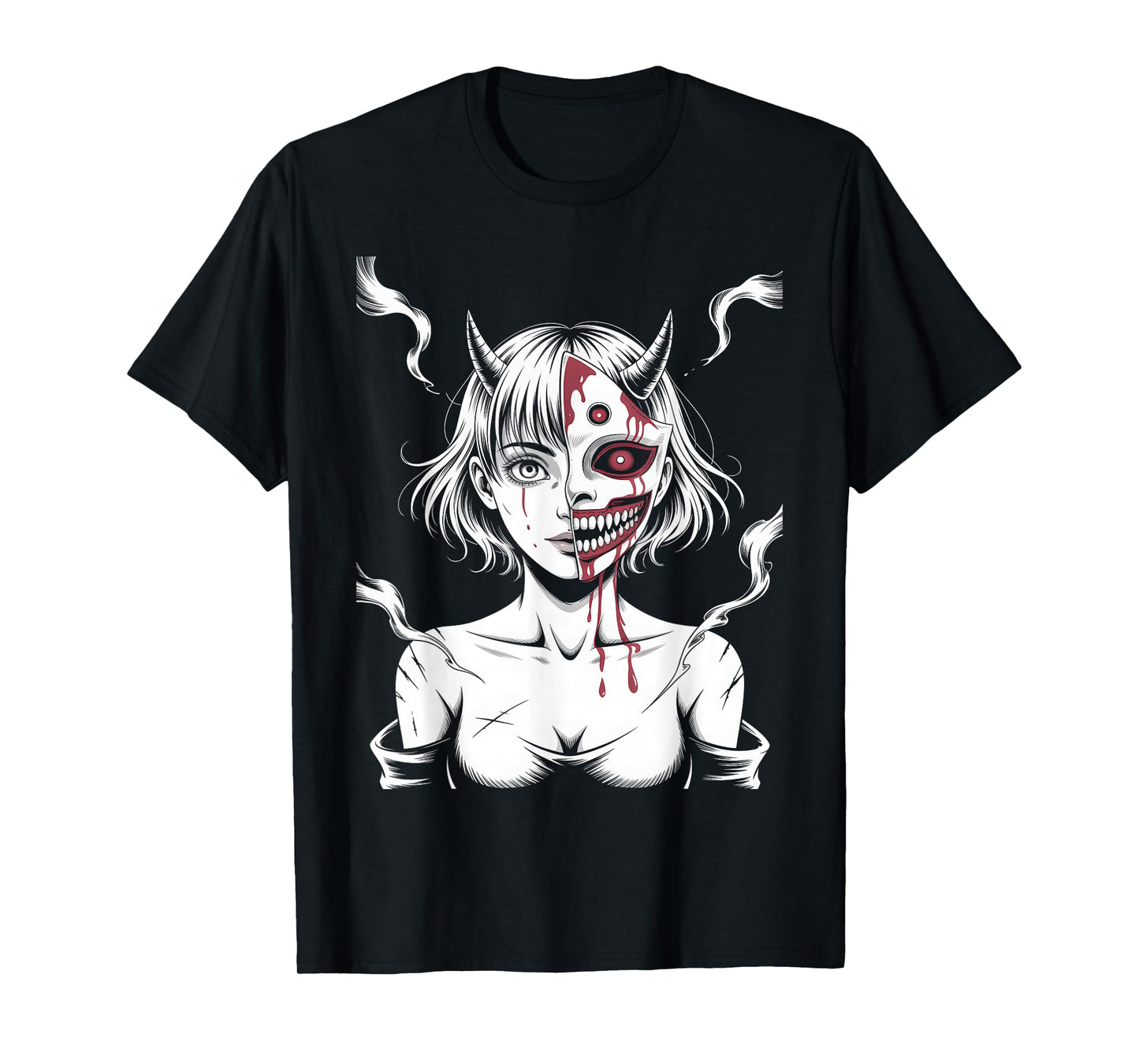Horror Anime Manga Japanese Creepy Kawaii Goth Grunge Waifu T-Shirt