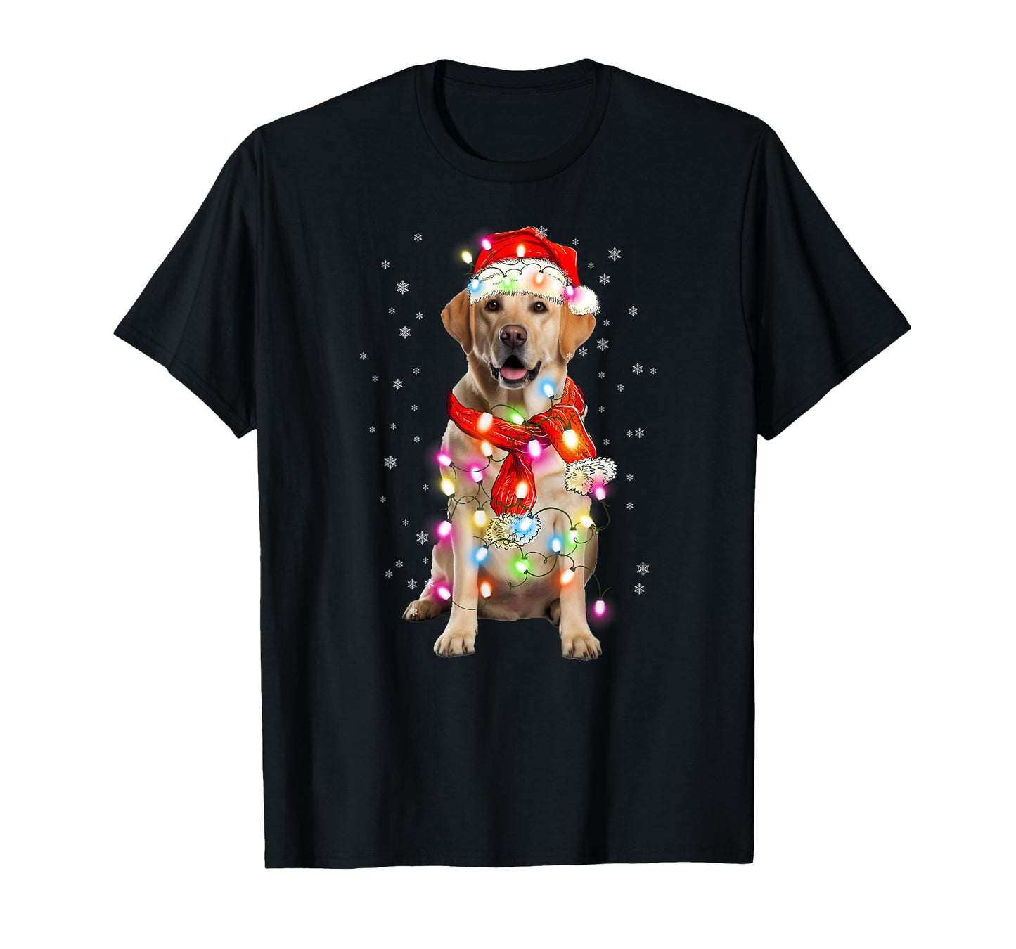 Labrador Retriever Dog Santa Clause Hat Xmas Christmas T-Shirt