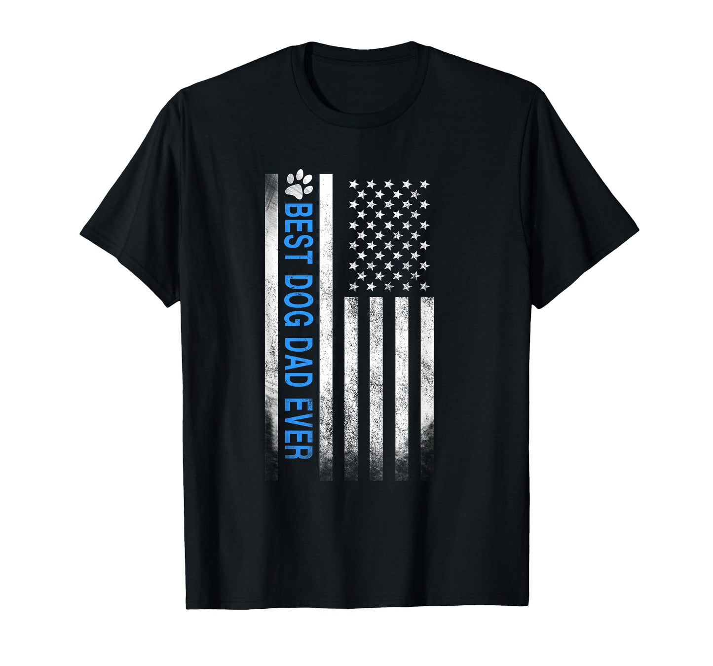Best Dog Dad Ever American Flag T-Shirt Gift for Best Father T-Shirt for Women Girls Kids Men