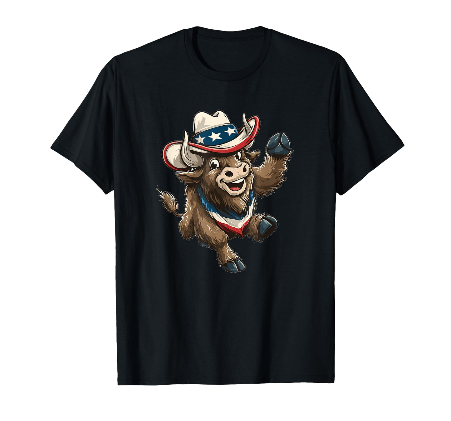 Awesome Cartoon Buffalo Costume for Cowboy and Rodeo Lovers T-Shirt