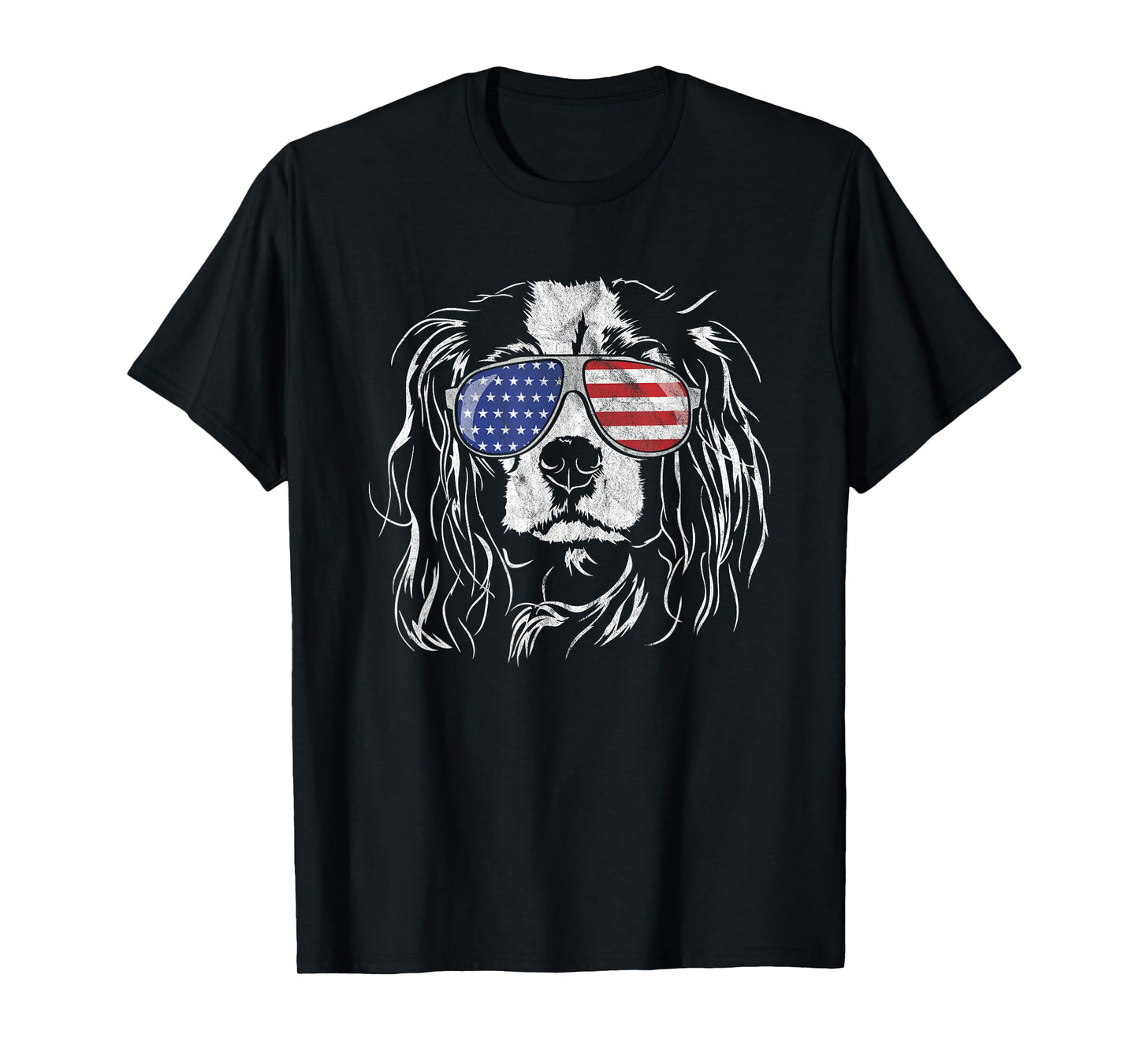 Funny Proud Cavalier King Charles Spaniel Patriotic Dog tee T-Shirt