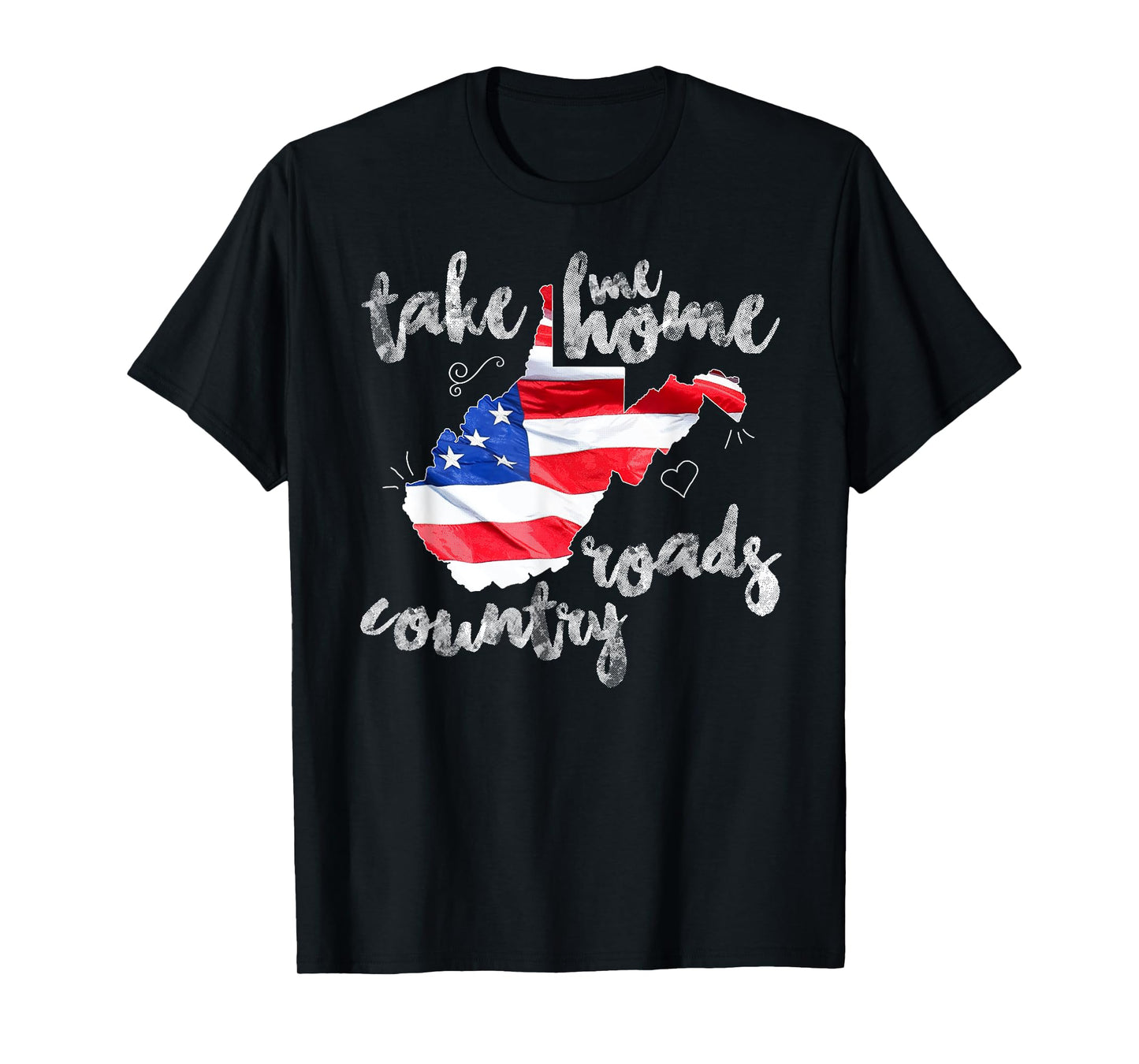 WV Country Roads Enlarged Version West Virginia T-Shirt T-Shirt