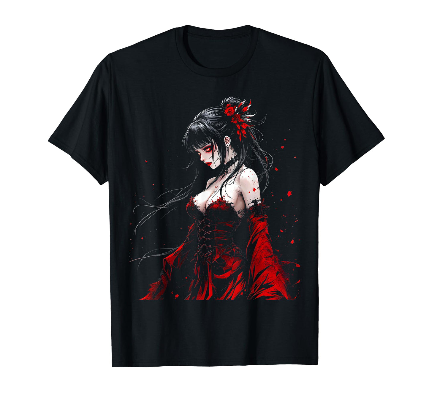 Horror Anime Manga Tee I Gothic Outfit I Japanese Chibi Girl T-Shirt