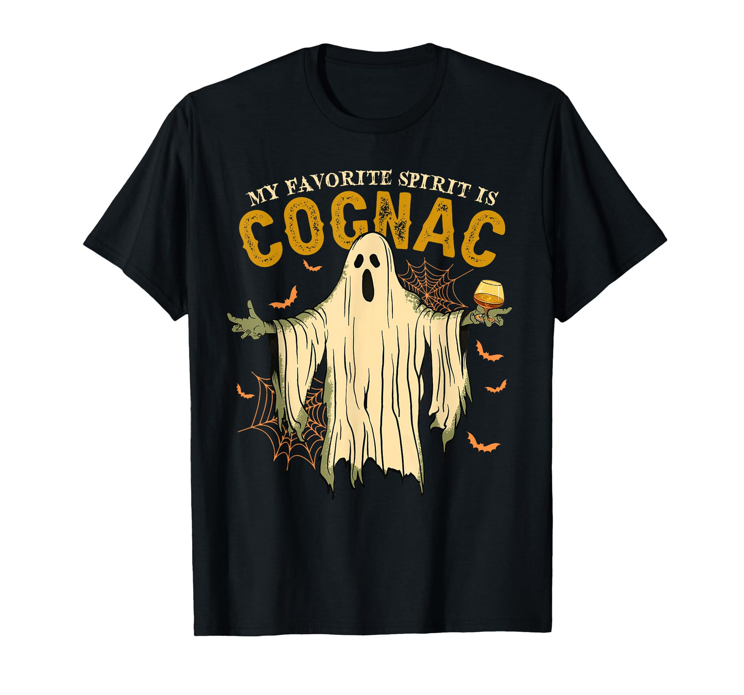 My Favorite Spirit Is Cognac Funny Ghost Halloween Costume T-Shirt