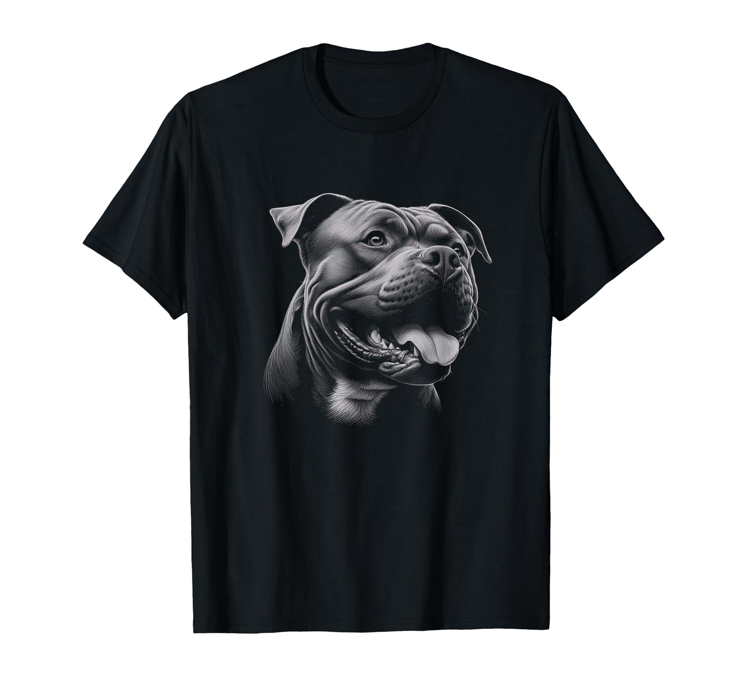 Pitbull Dog Drawing Art Design T-Shirt
