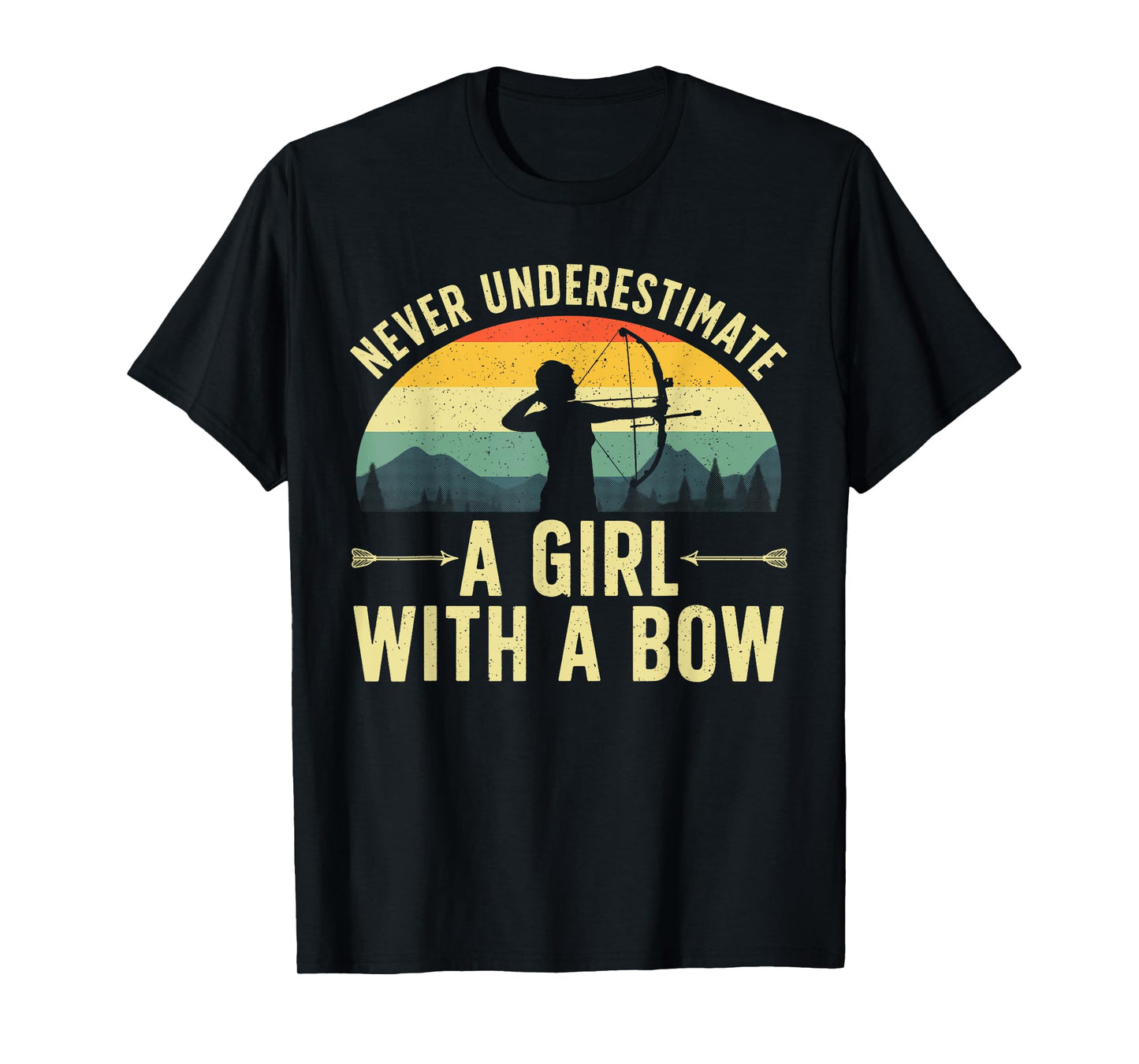 Cool Archery For Women Girls Female Archer Bow Hunter Arrow T-Shirt