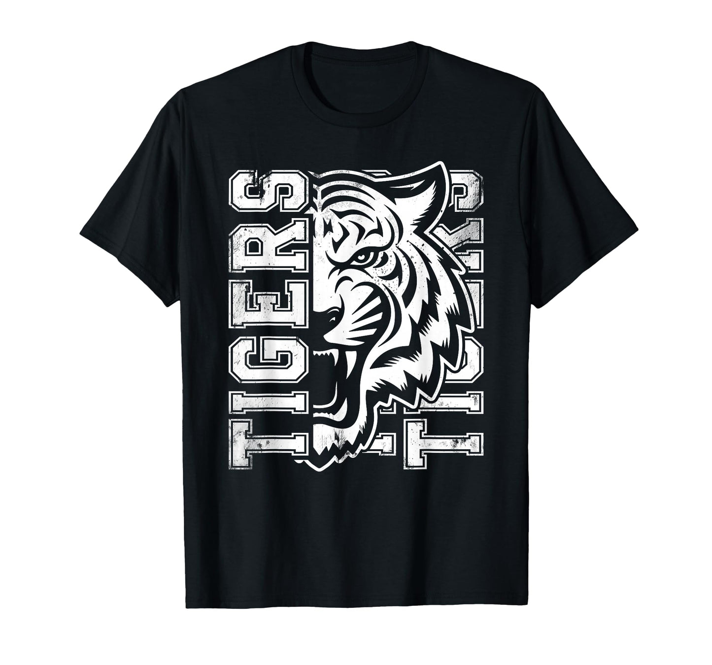 Vintage Tigers School Sports Fan Team Spirit Mascot T-Shirt