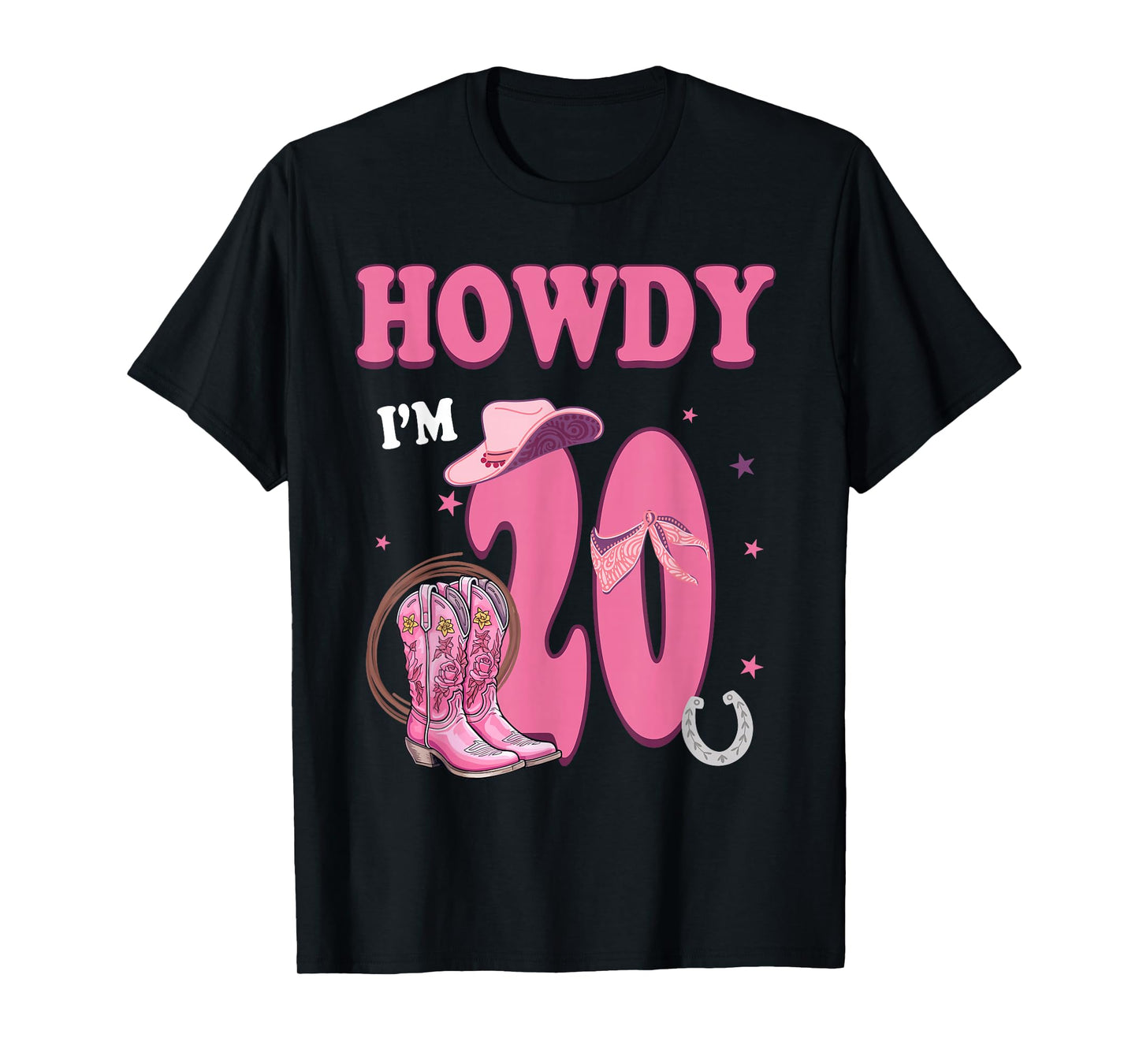 Howdy I'm 20 Year Old Birthday 20th Country Cowgirl T-Shirt