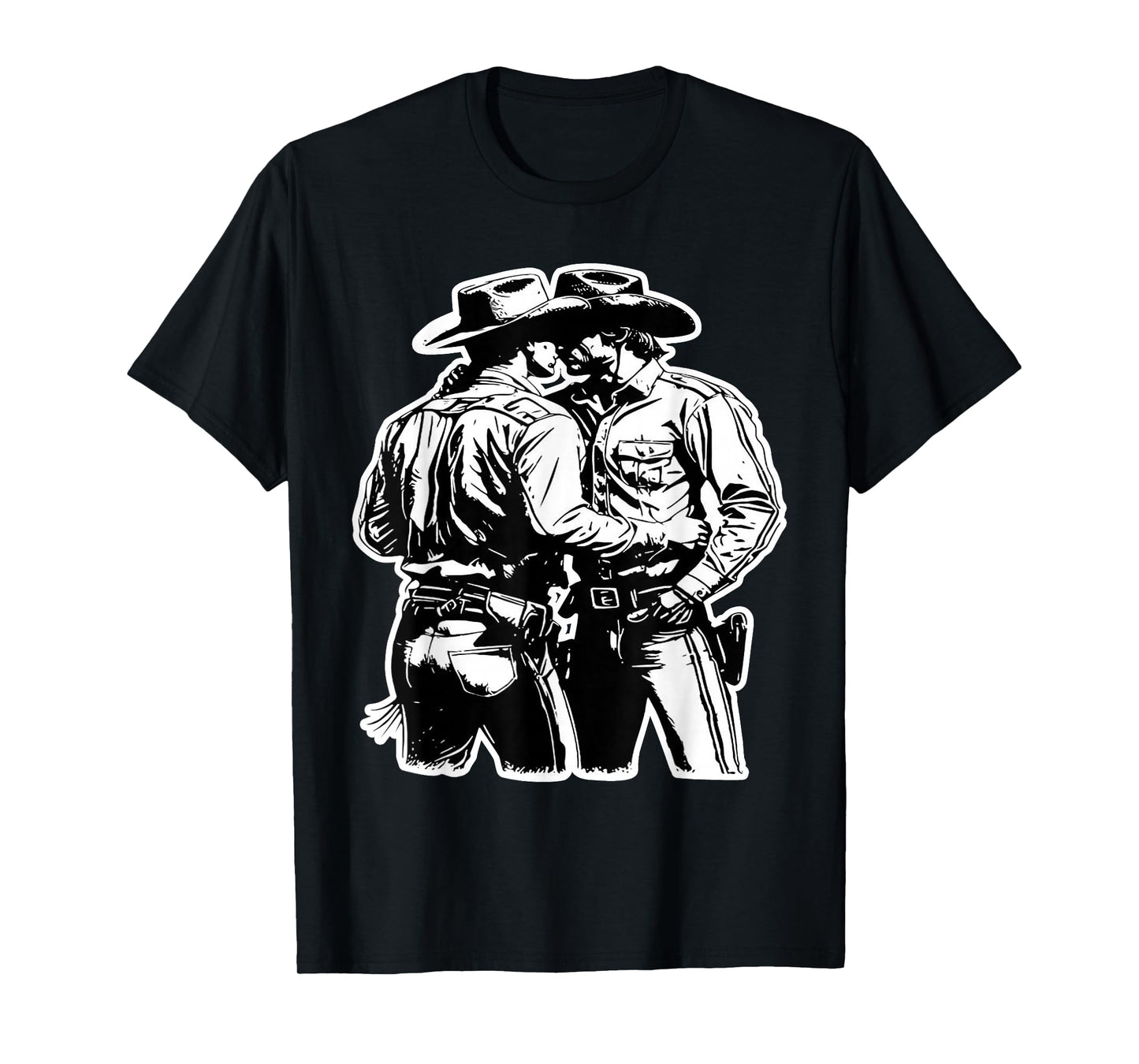 Gay Cowboy Funny Pride LGBTQ Western Country Tee T-Shirt