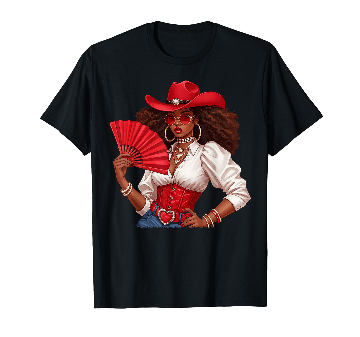 Black Cowgirl Melanin Western Country Women Girl Juneteenth T-Shirt