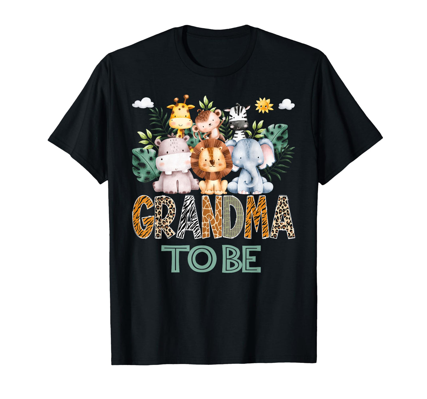Soon To Be Grandma Jungle Animal Safari Gender Reveal T-Shirt