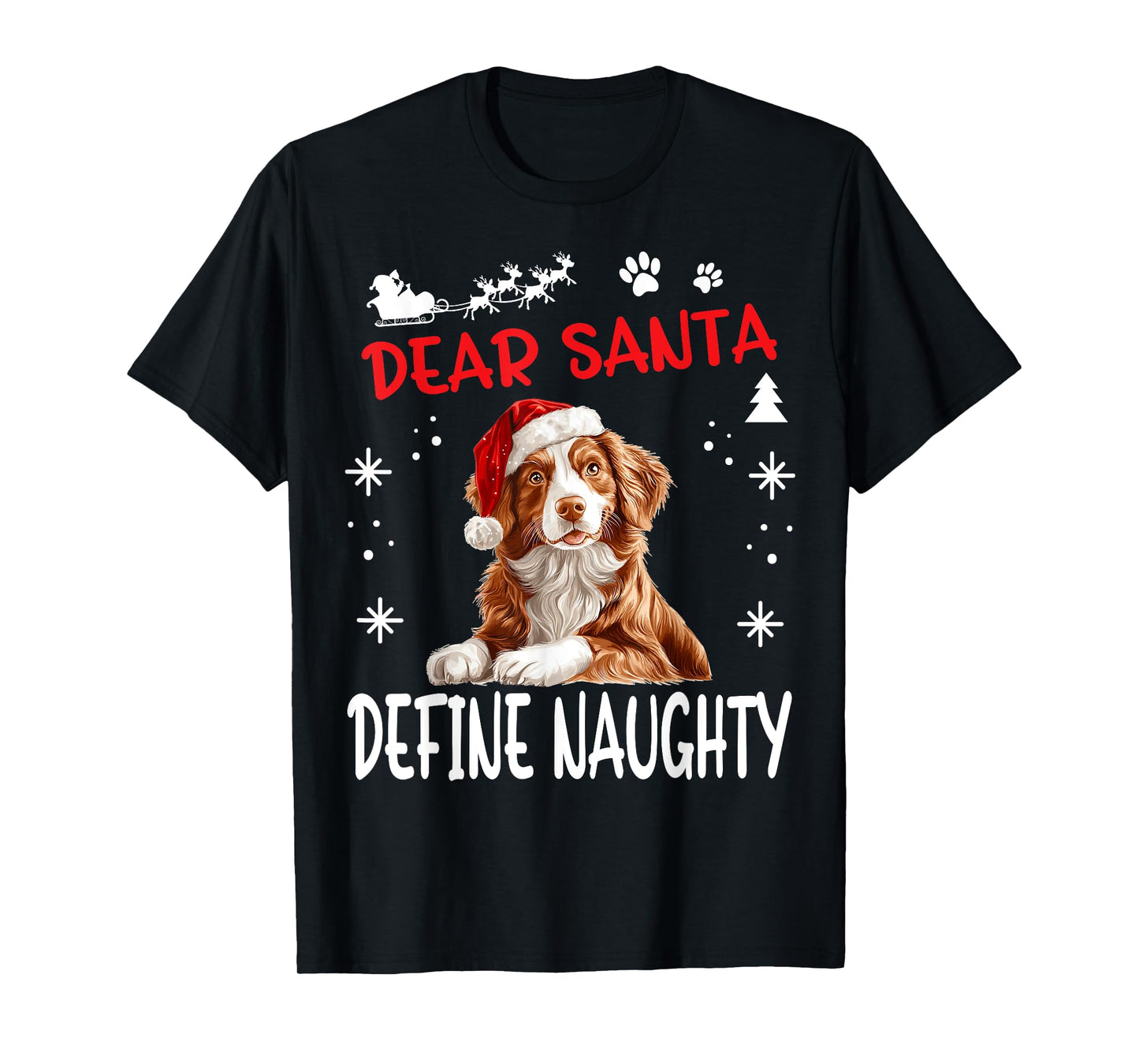 Cute Nova Scotia Duck Tolling Retriever Dog Christmas Dear T-Shirt