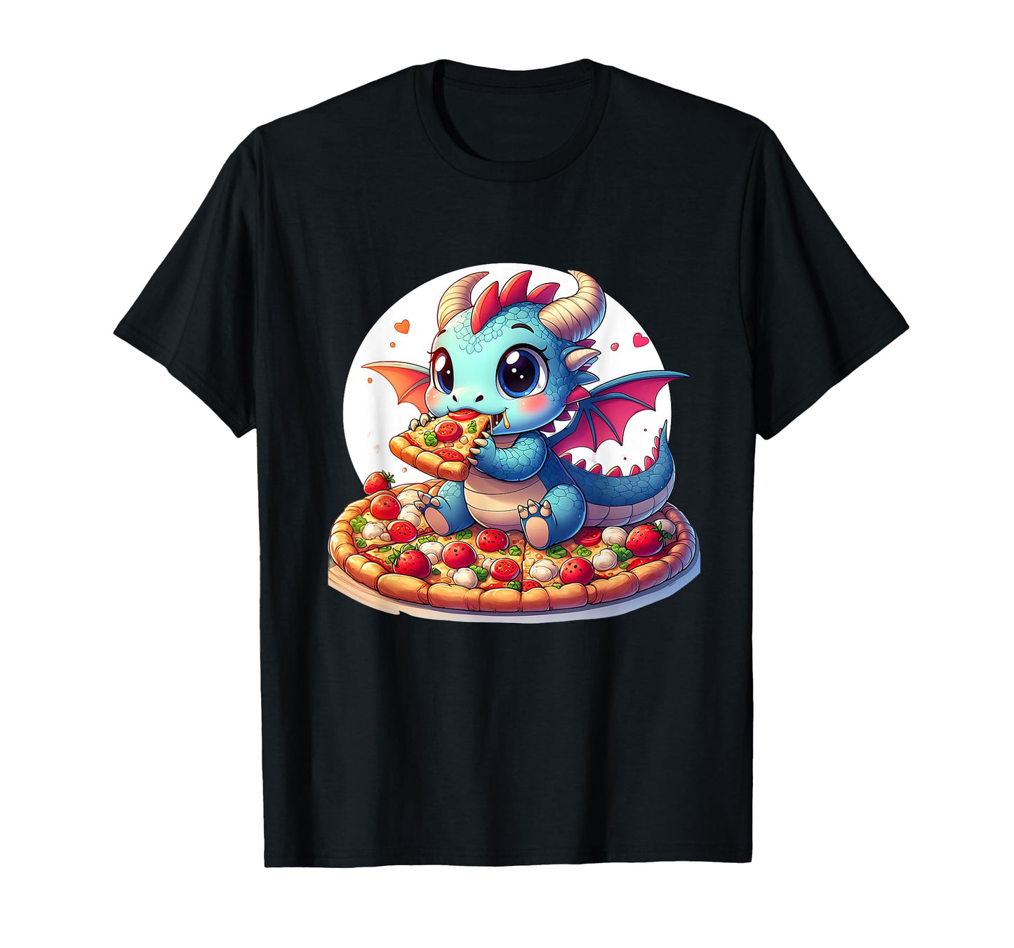Cute Dragon Eating Pizza T-Shirt