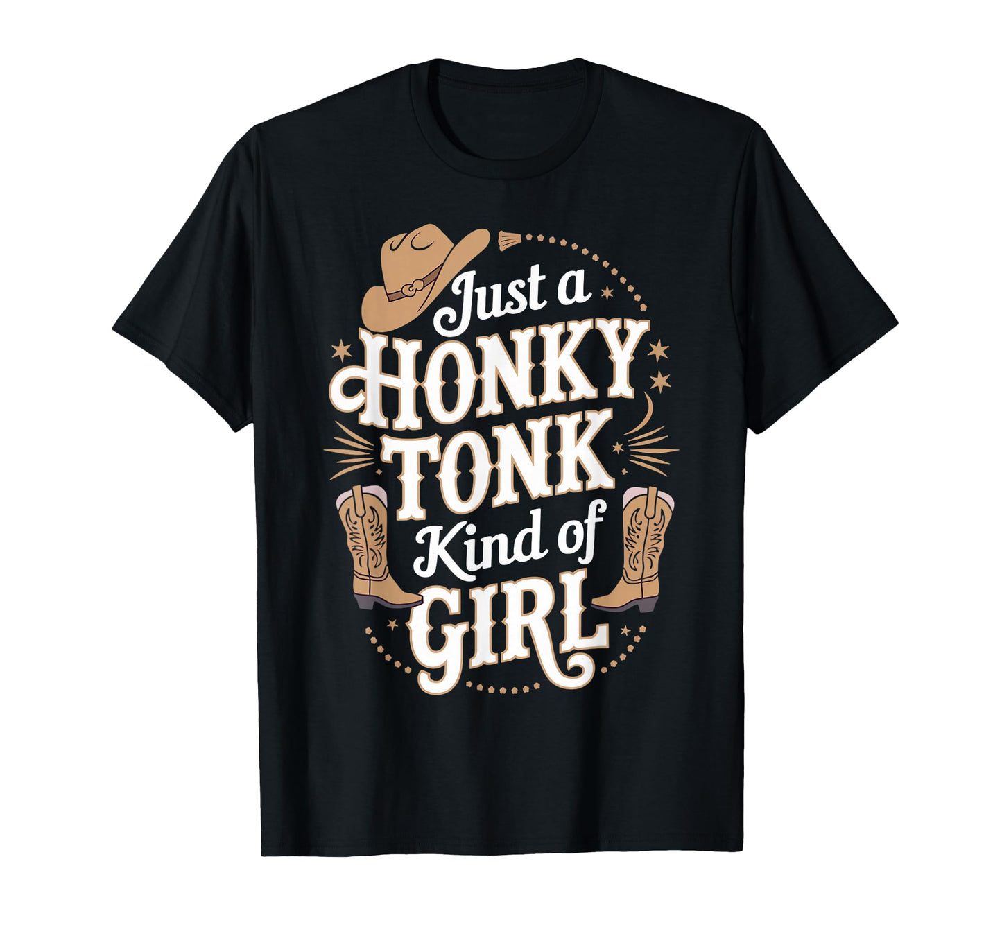 Honky Tonk Kind Of Girl Western Farm Musician Honky Tonk T-Shirt