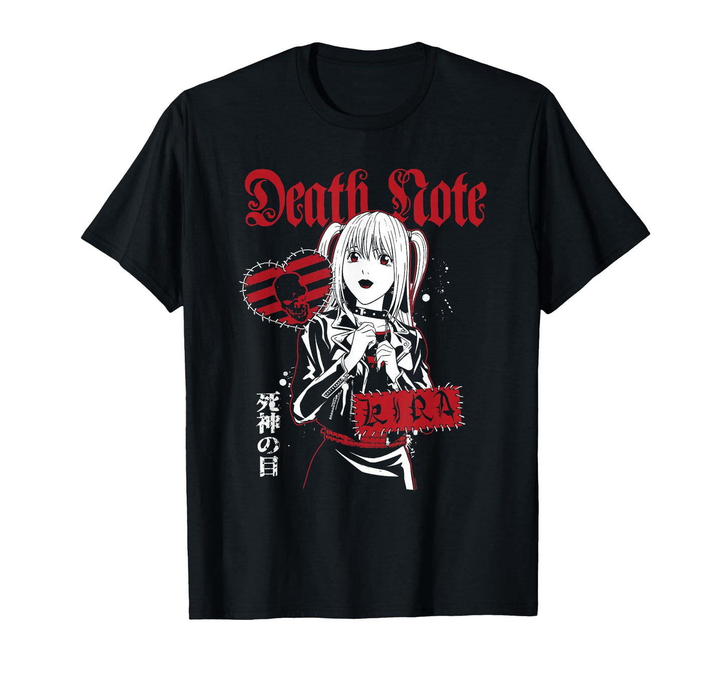 Death Note Misa Punk Patches Collage Anime T-Shirt