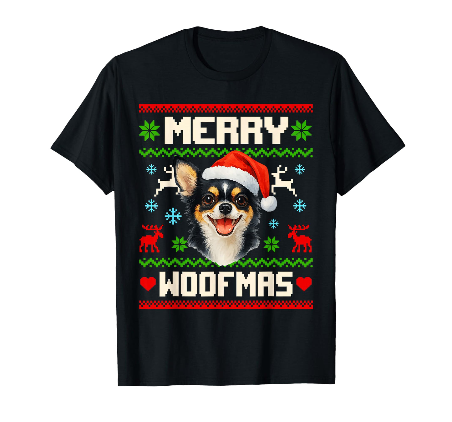Chihuahua Dog Christmas Ugly Sweater Pet Dog Lover Xmas T-Shirt