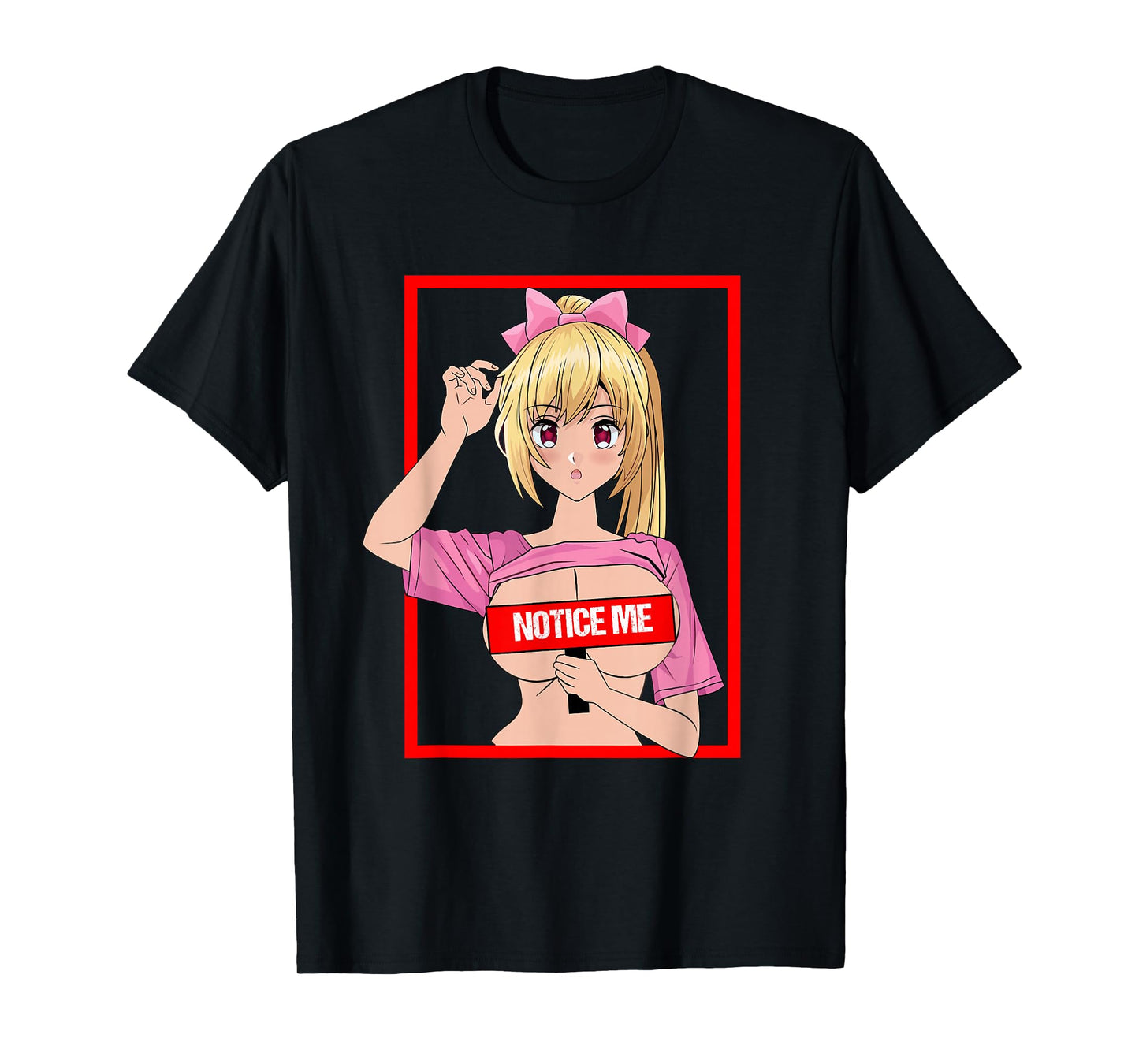 Sexy Big Breasts Cartoon Girl me Noticed Japan Anime T-Shirt