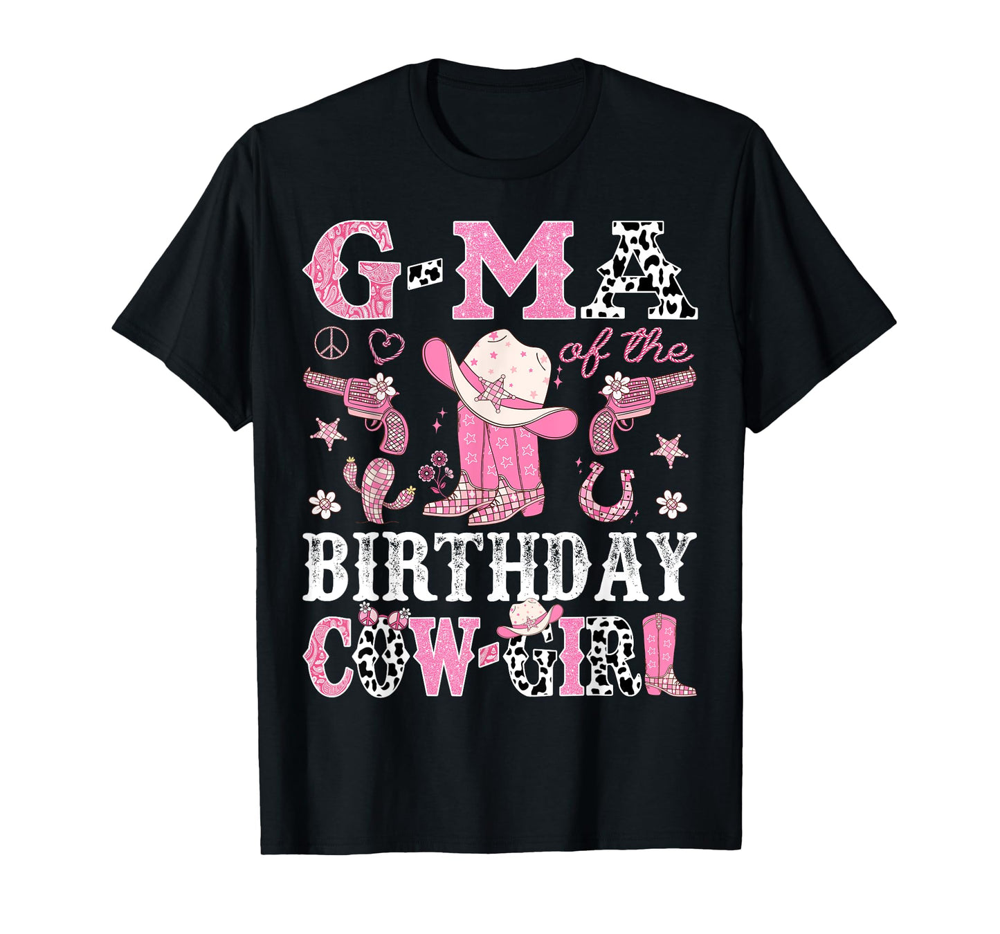 G-Ma Of The Birthday CowGirl Pink Disco Rodeo Western T-Shirt