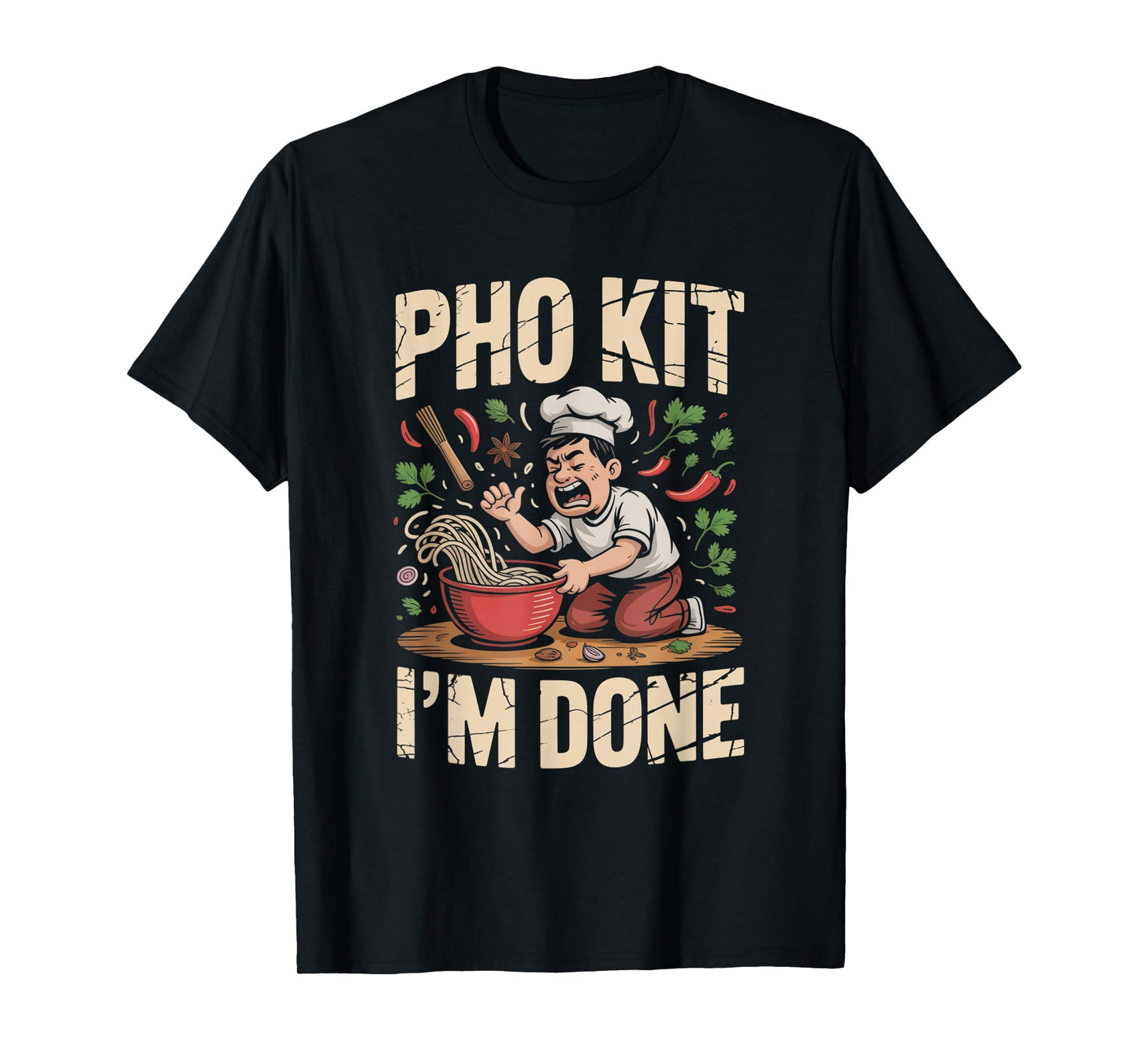 Pho Kit Soup Funny Pho Kit Vegan Pho Lover T-Shirt