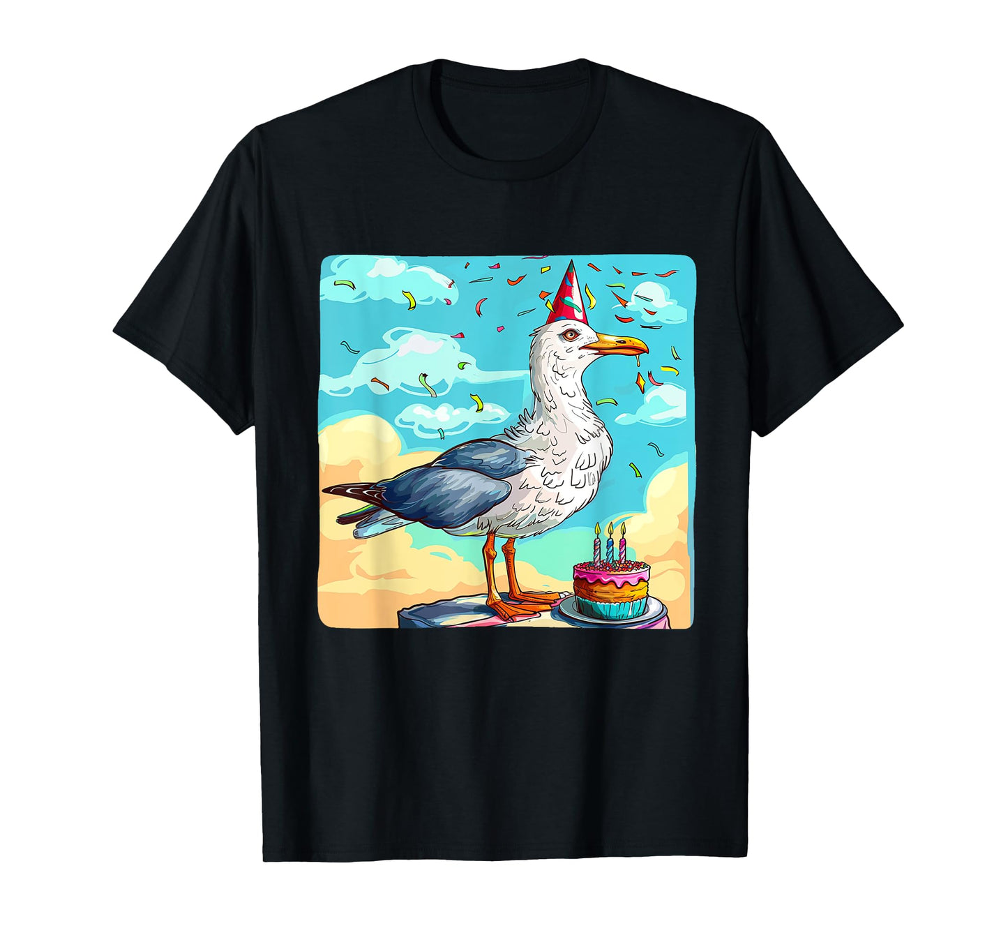 Birthday Cake Seagull Costume for Boys and Girls T-Shirt