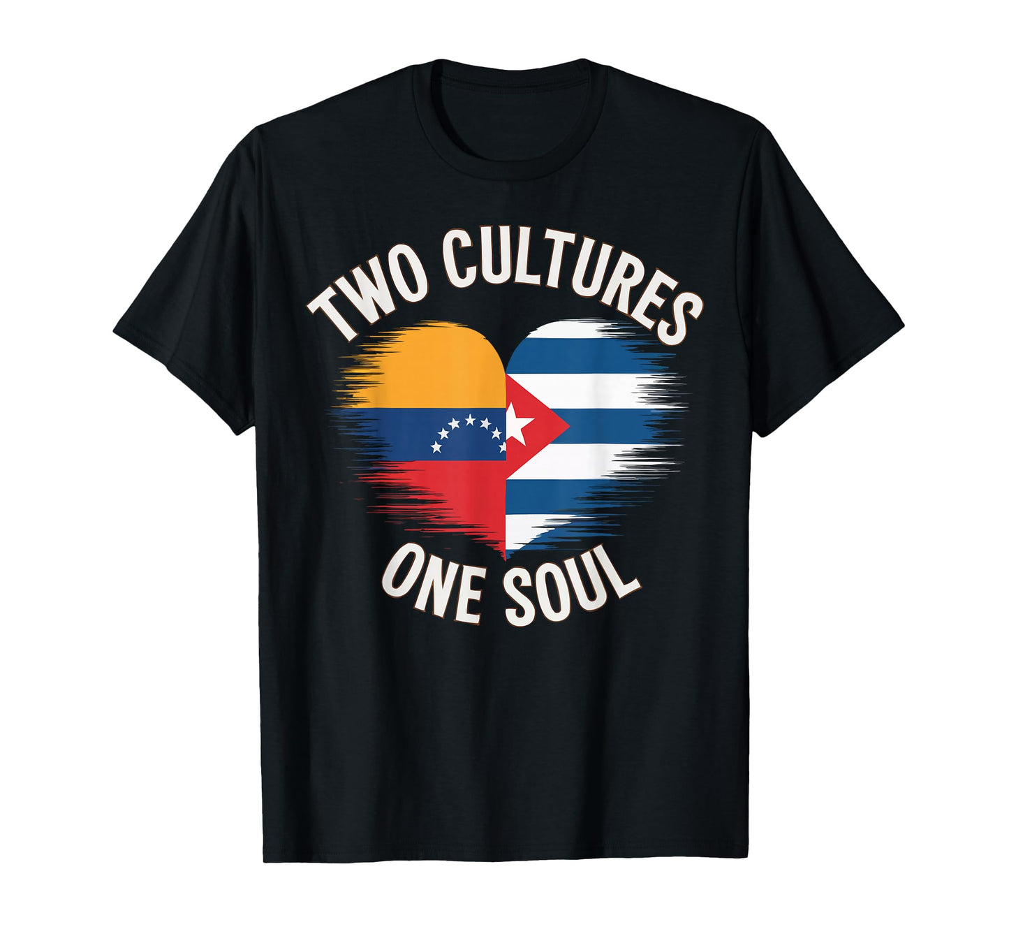 Half Venezuelan Half Cuban Cuba Flag Country Venezuela T-Shirt