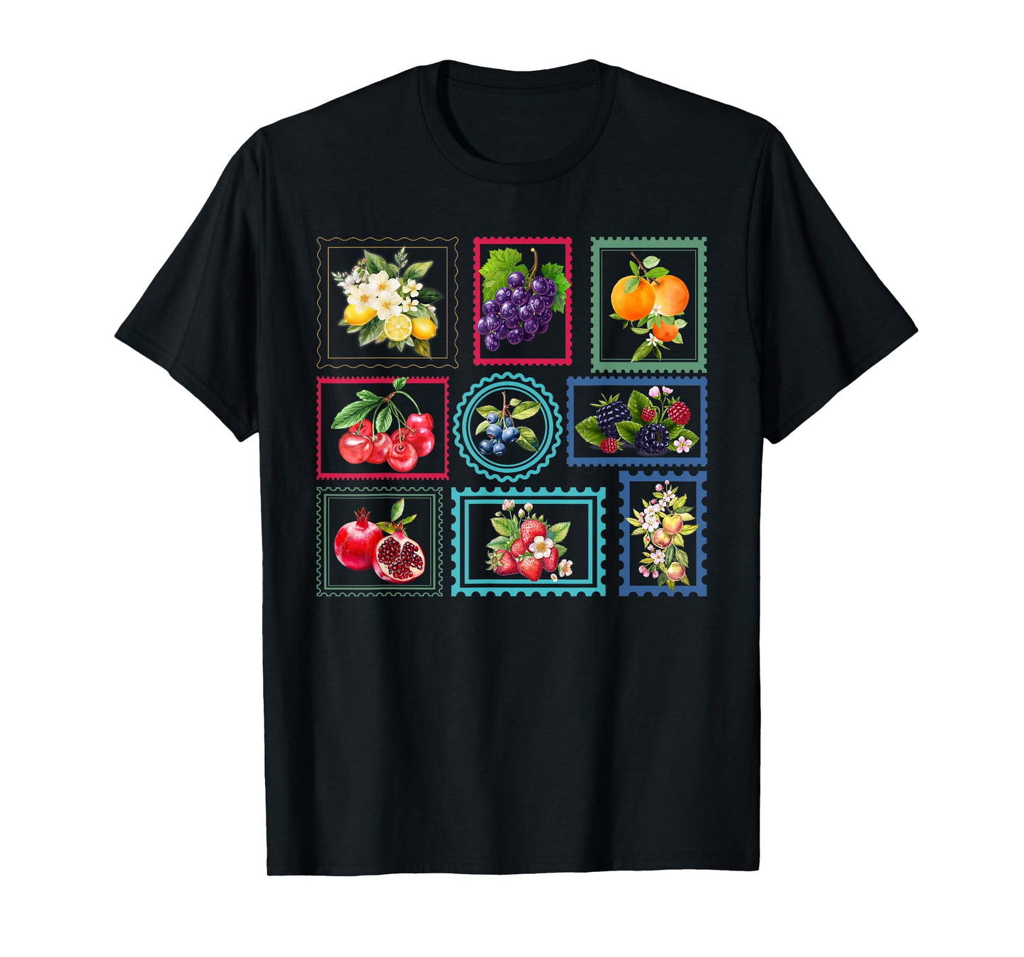 Summer Fruit Stamp, Vintage Postage Stamp, Trendy Summer T-Shirt