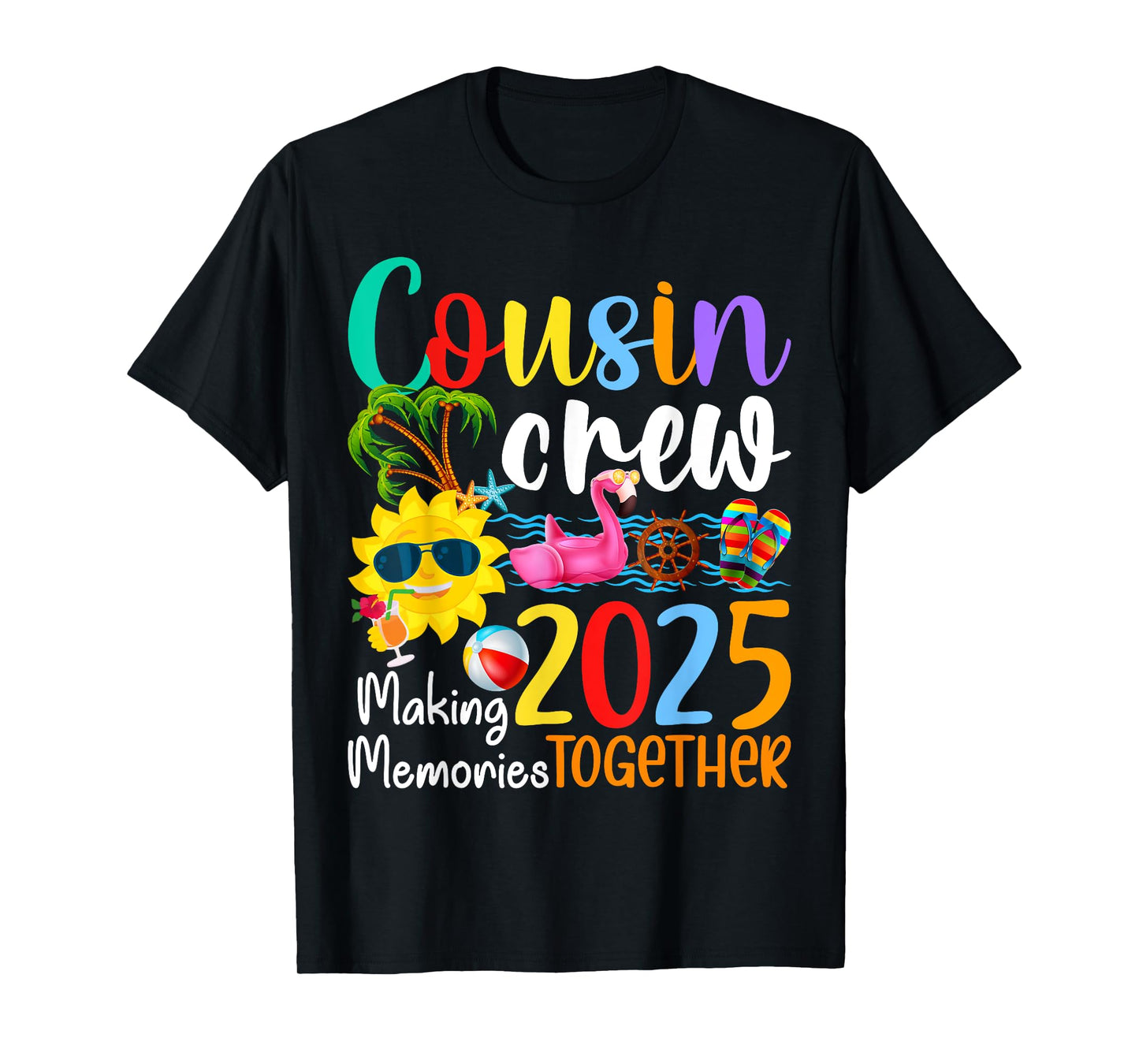 Cousin crew 2025 Summer Vacation Beach Family Trips Matching T-Shirt