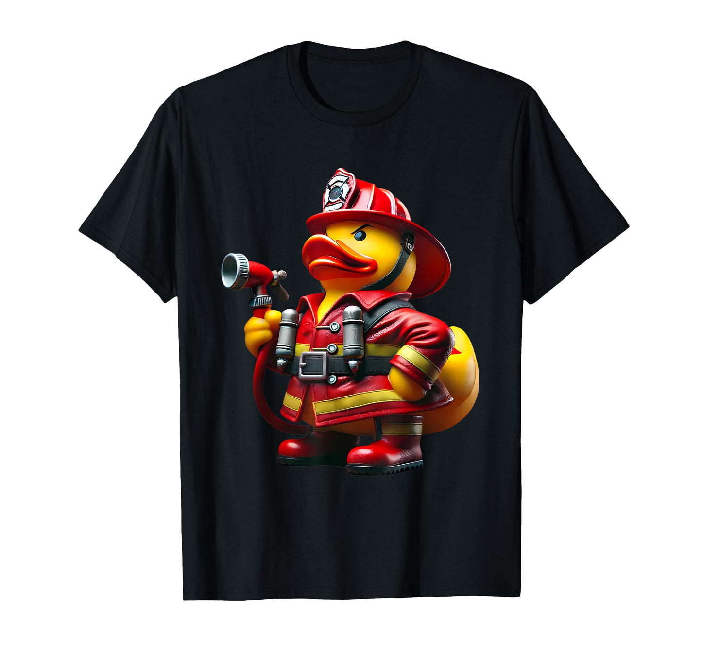 Firefighter Rubber Fireman Duck Ducky Duckie T-Shirt