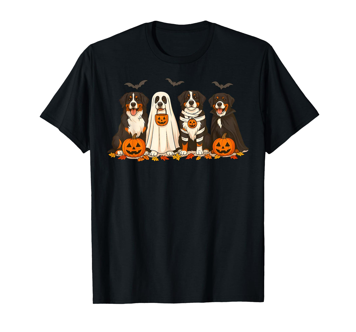 Halloween Bernese Mountain Dog Ghost Spooky Bernese Dog Mama T-Shirt