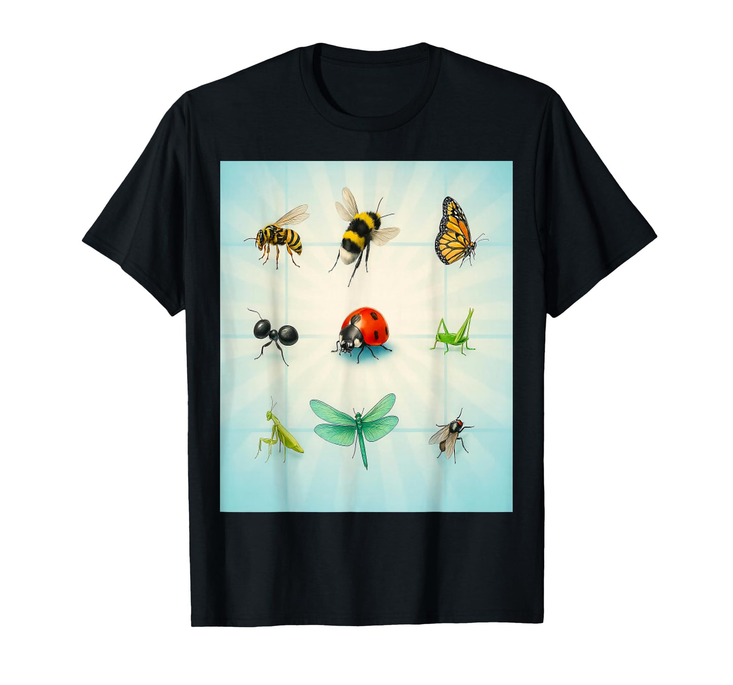 The Bug Club, a Vibrant Insect Design for Nature Lovers T-Shirt