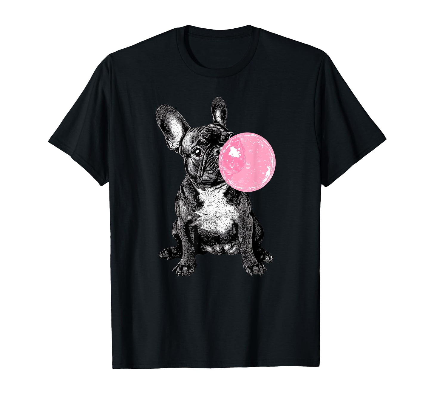 Vintage French bulldog Blowing Bubble Dog Dad Mom Owner T-Shirt