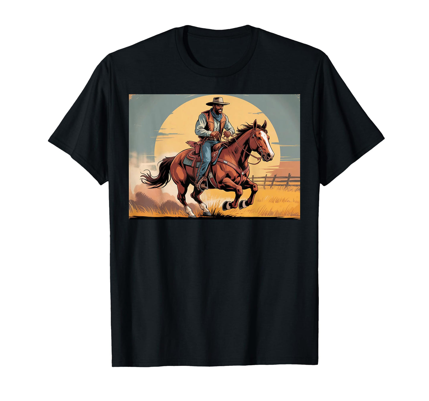 African American Black Cowboy Western Rodeo Melanin Cowboys T-Shirt