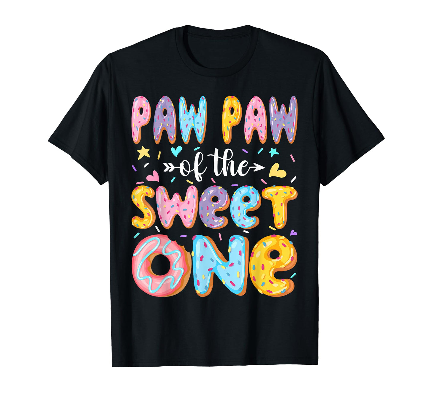 Paw Paw Of The Sweet One First Birthday Donut Matching T-Shirt
