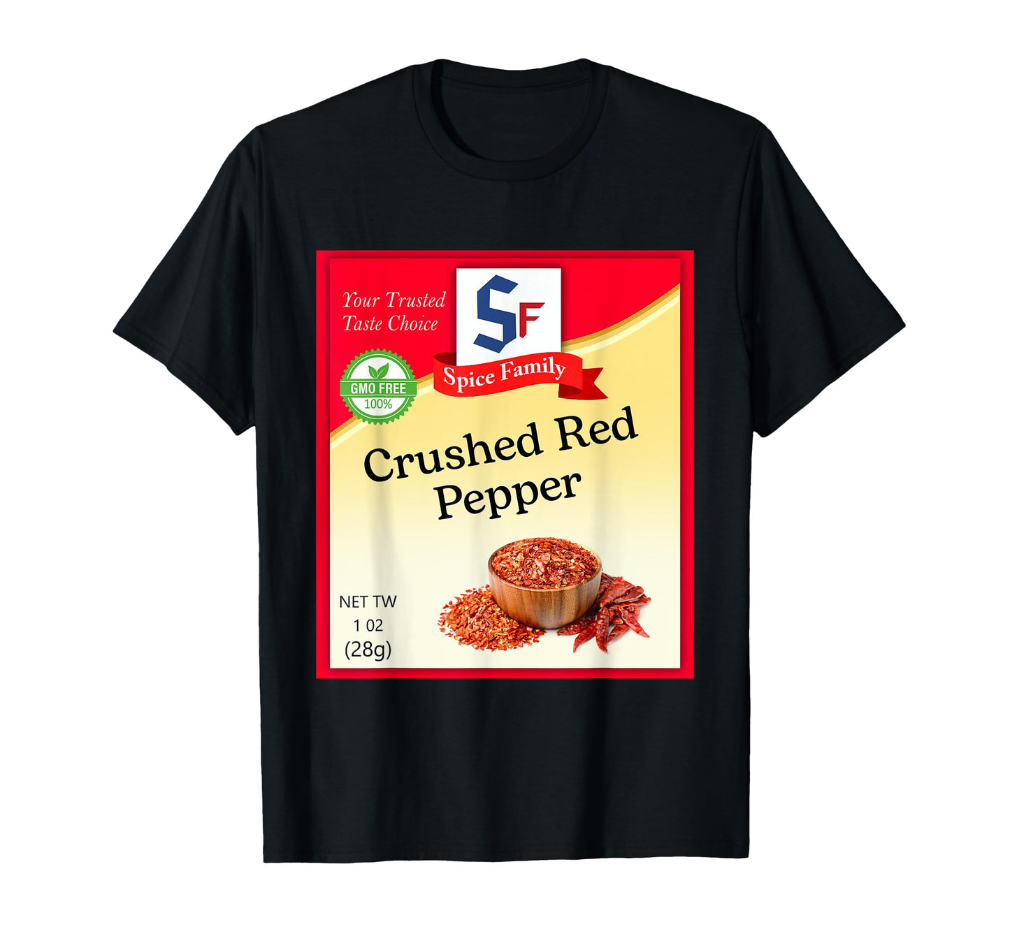 Crushed Red Pepper Condiment Costume Holiday Spice Costumes T-Shirt