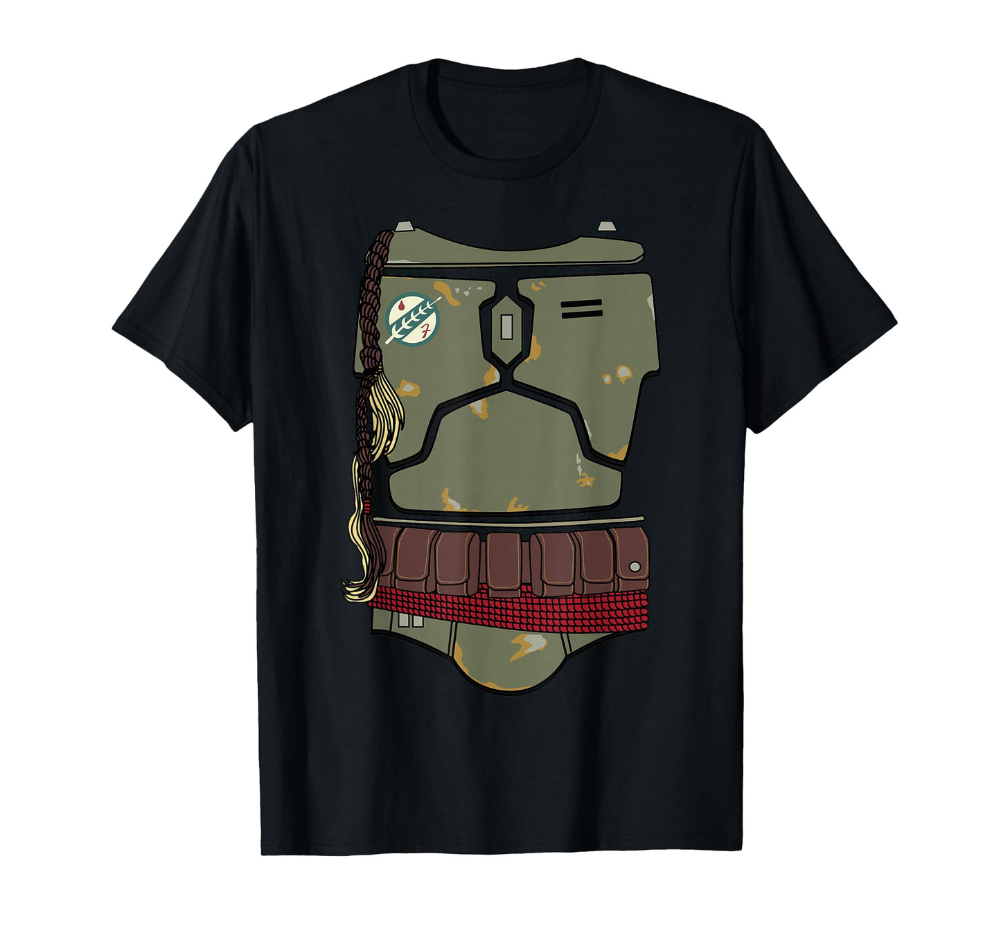 Star Wars Distressed Boba Fett Armor Halloween T-Shirt