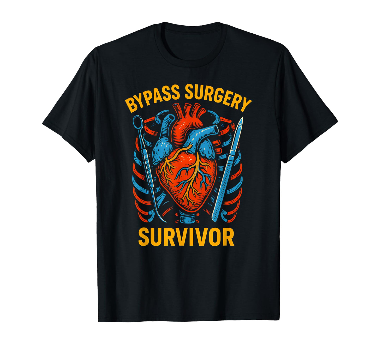 Heart Bypass Surgery Survivor Cool Mens Hospital Patient T-Shirt