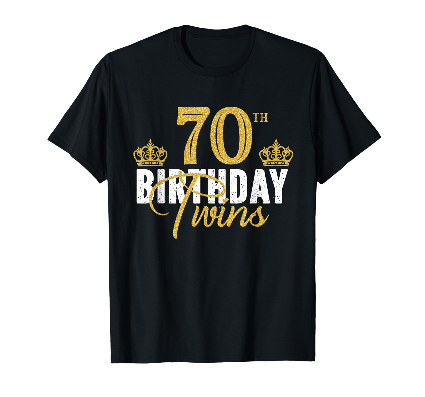 70th Birthday Twins 70 Years Old Twin Brother And Sister T-Shirt