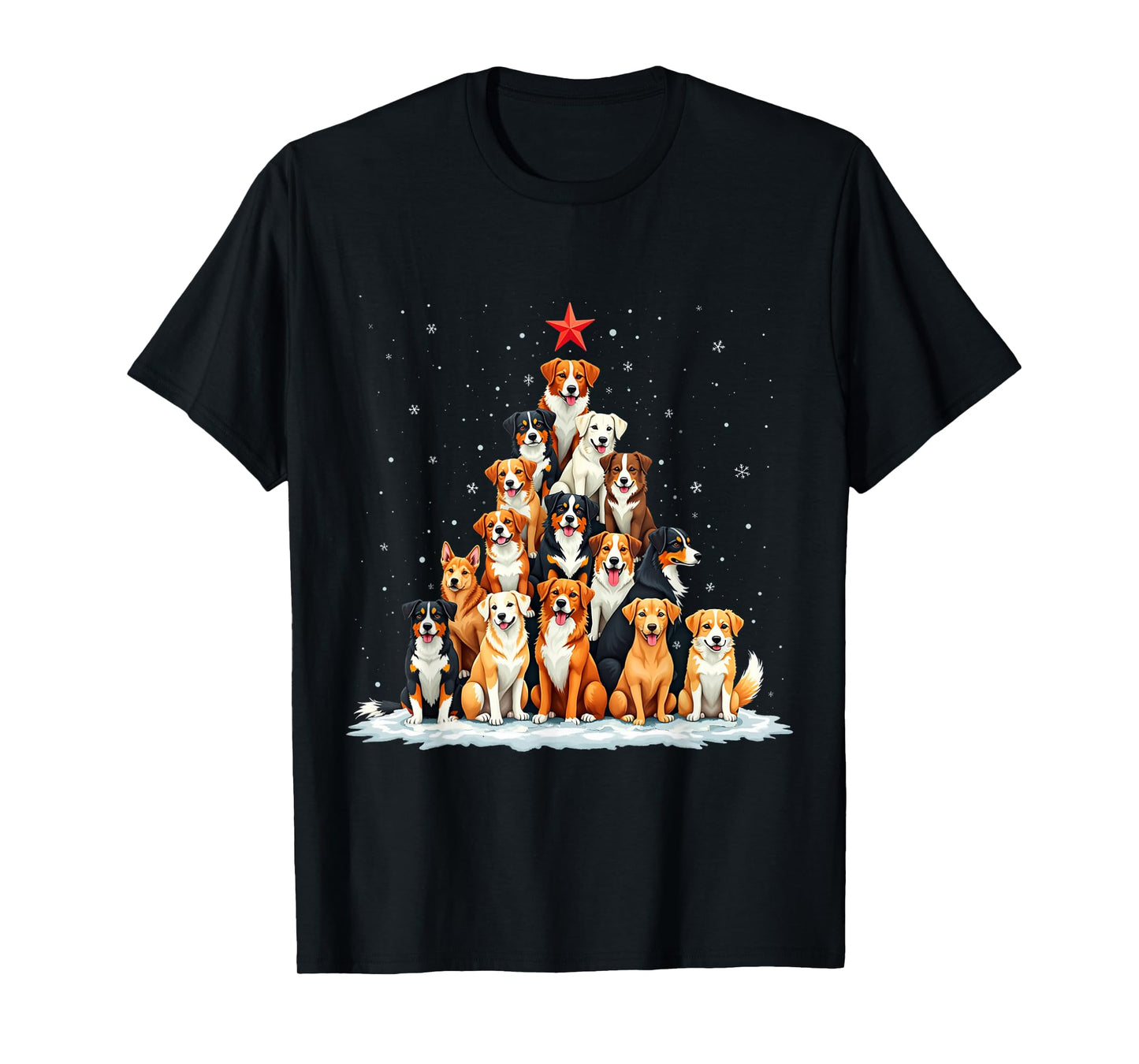Dog Christmas Tree Dog Xmas Tree Women Men Boys Girls Kids T-Shirt