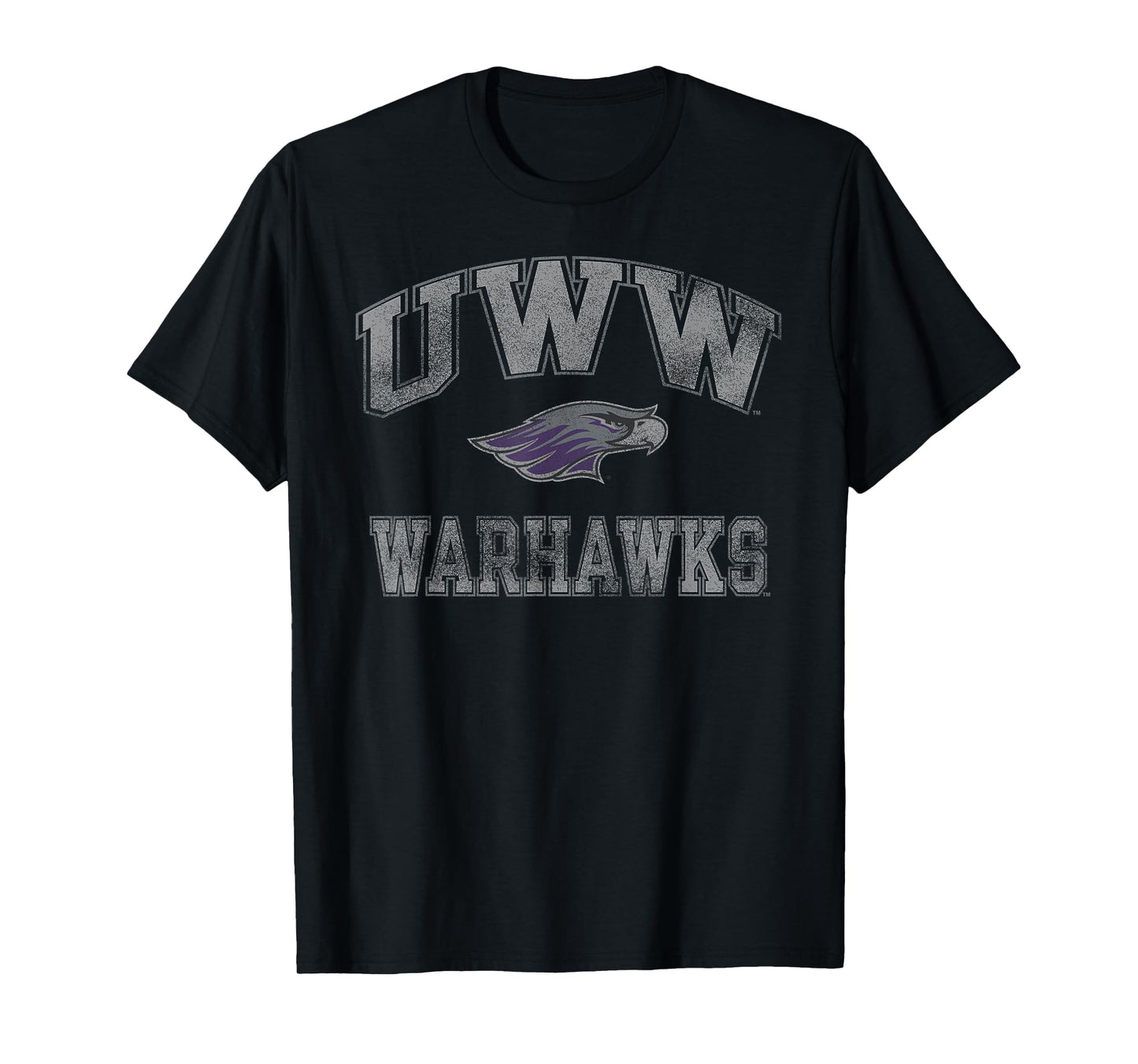 Wisconsin Whitewater Warhawks Vintage Worn Purple T-Shirt