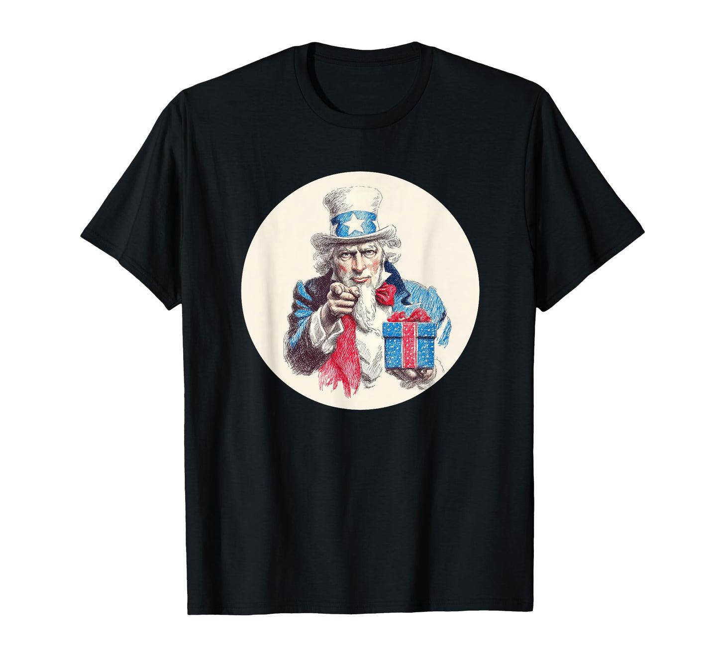 Great Patriotic Look with Sam and Christmas Box T-Shirt