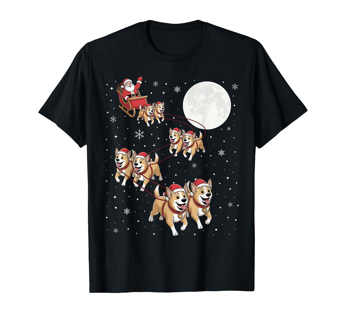 Australian Cattle Dog Xmas Matching Santa Claus Riding T-Shirt