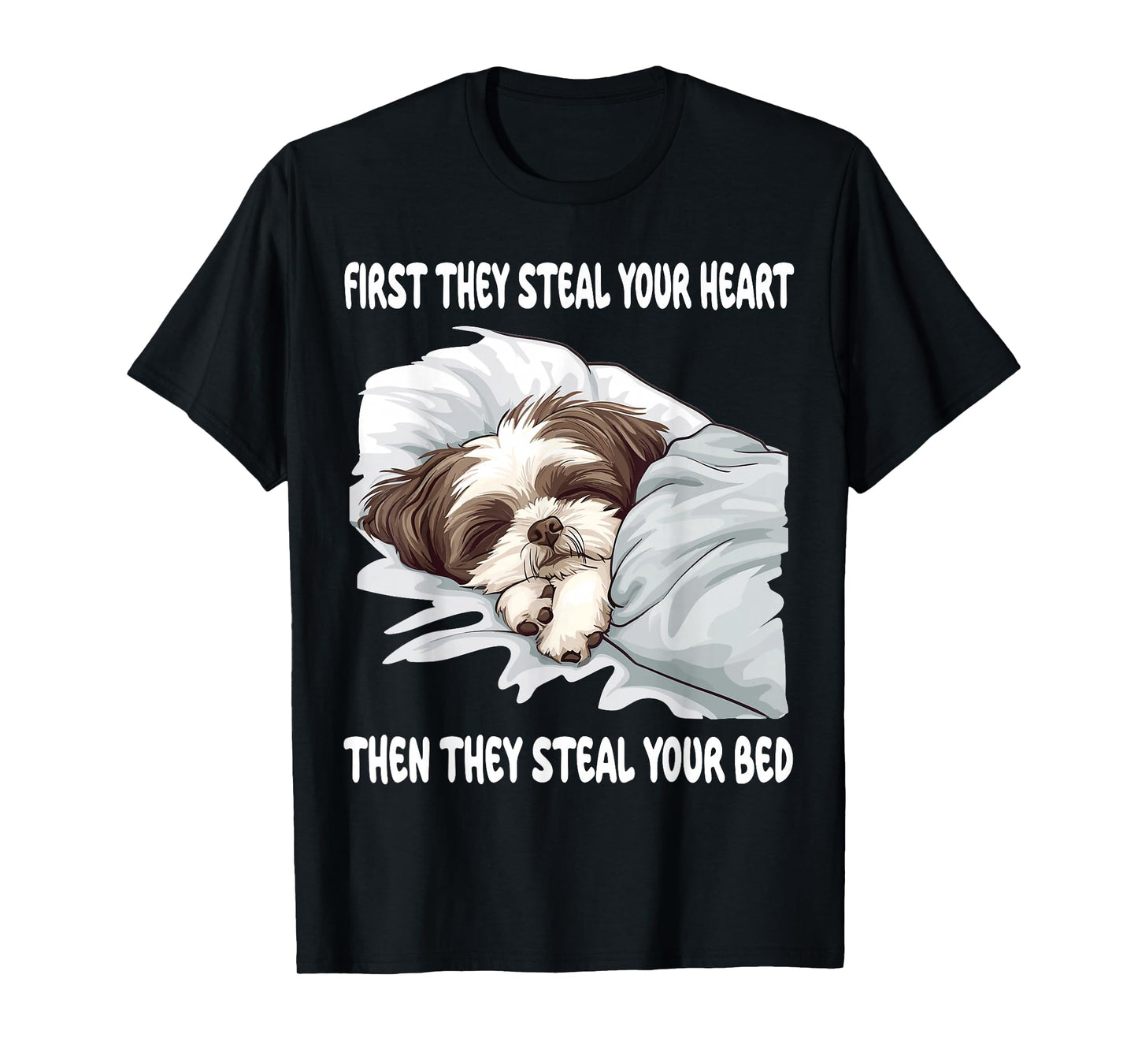 Shih Tzu Sleeping Pajamas Nightgown T-Shirt