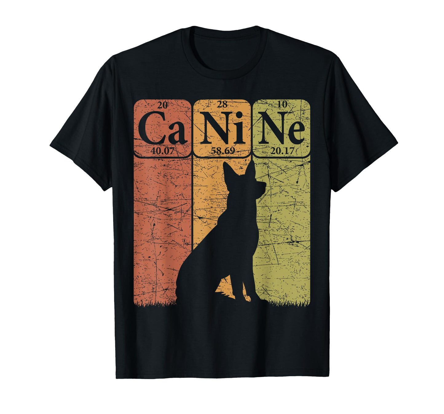 Canine Dog Periodic Table Elements Dog Lover Cynologist T-Shirt