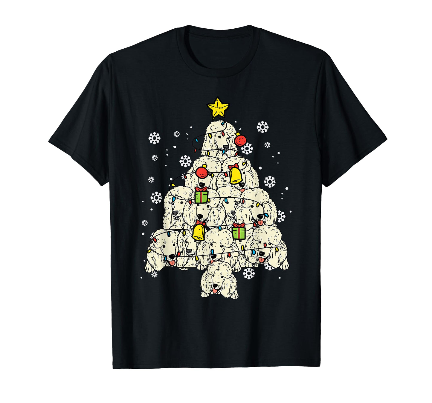 Poodle Christmas Tree Cute Xmas Dog Lover Men Women Kids T-Shirt