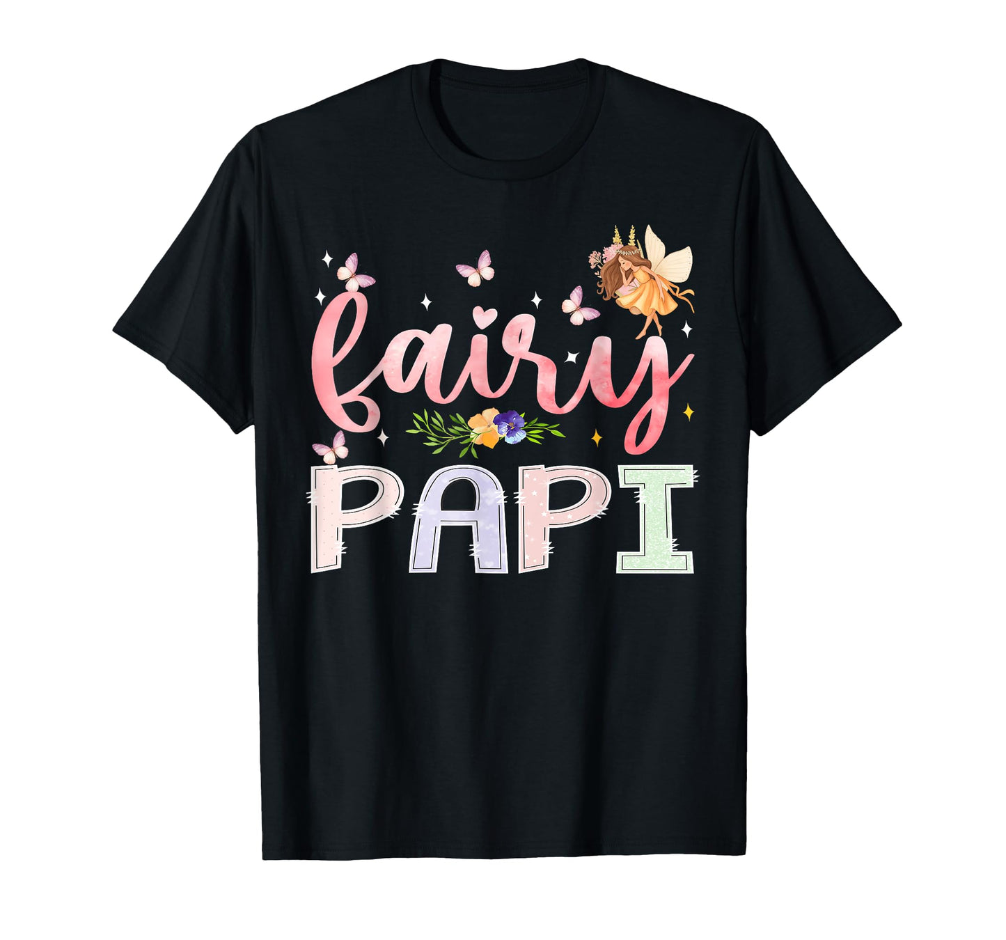 Fairy Papi Magical Floral Birthday Girl Fairytale Family T-Shirt